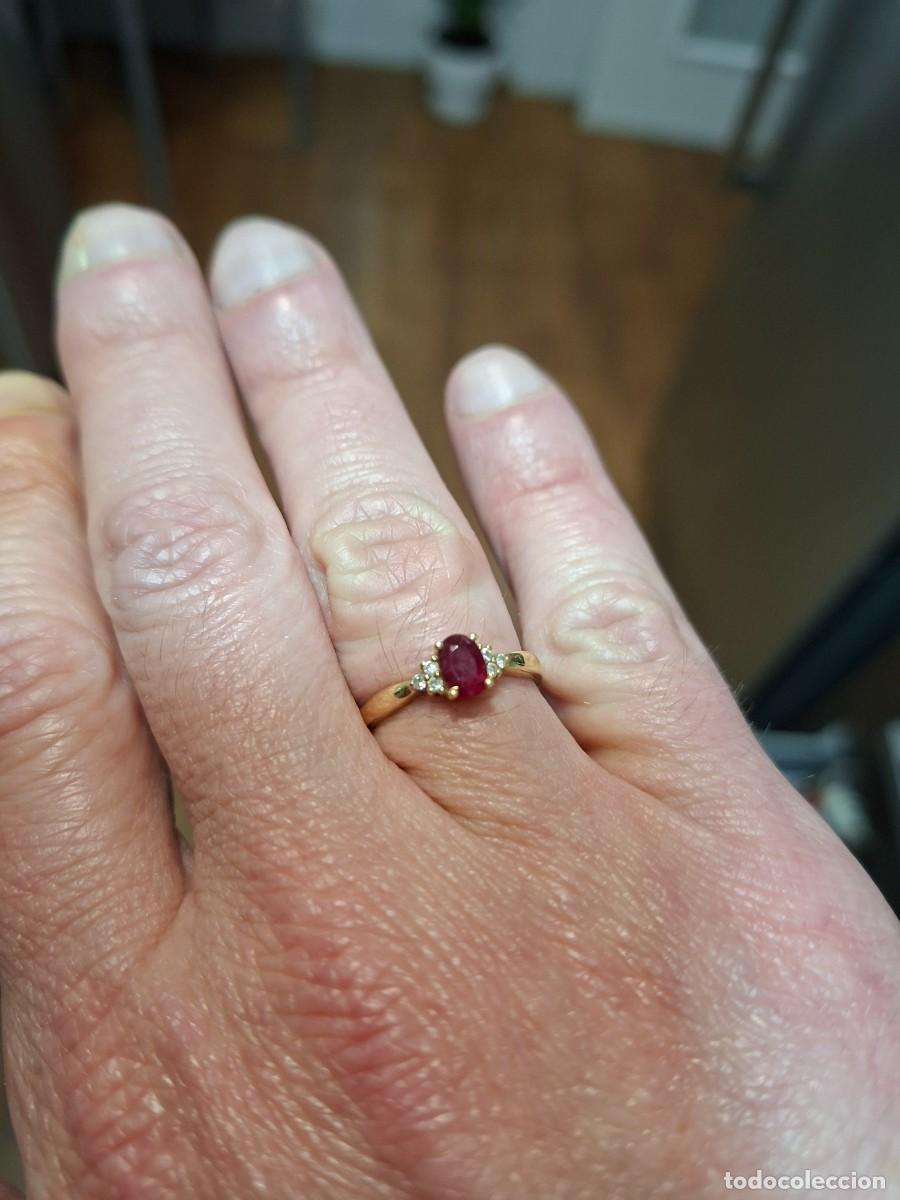 Joyeria: Anillo con brillantes y rubi de mozambique AAA - Foto 3