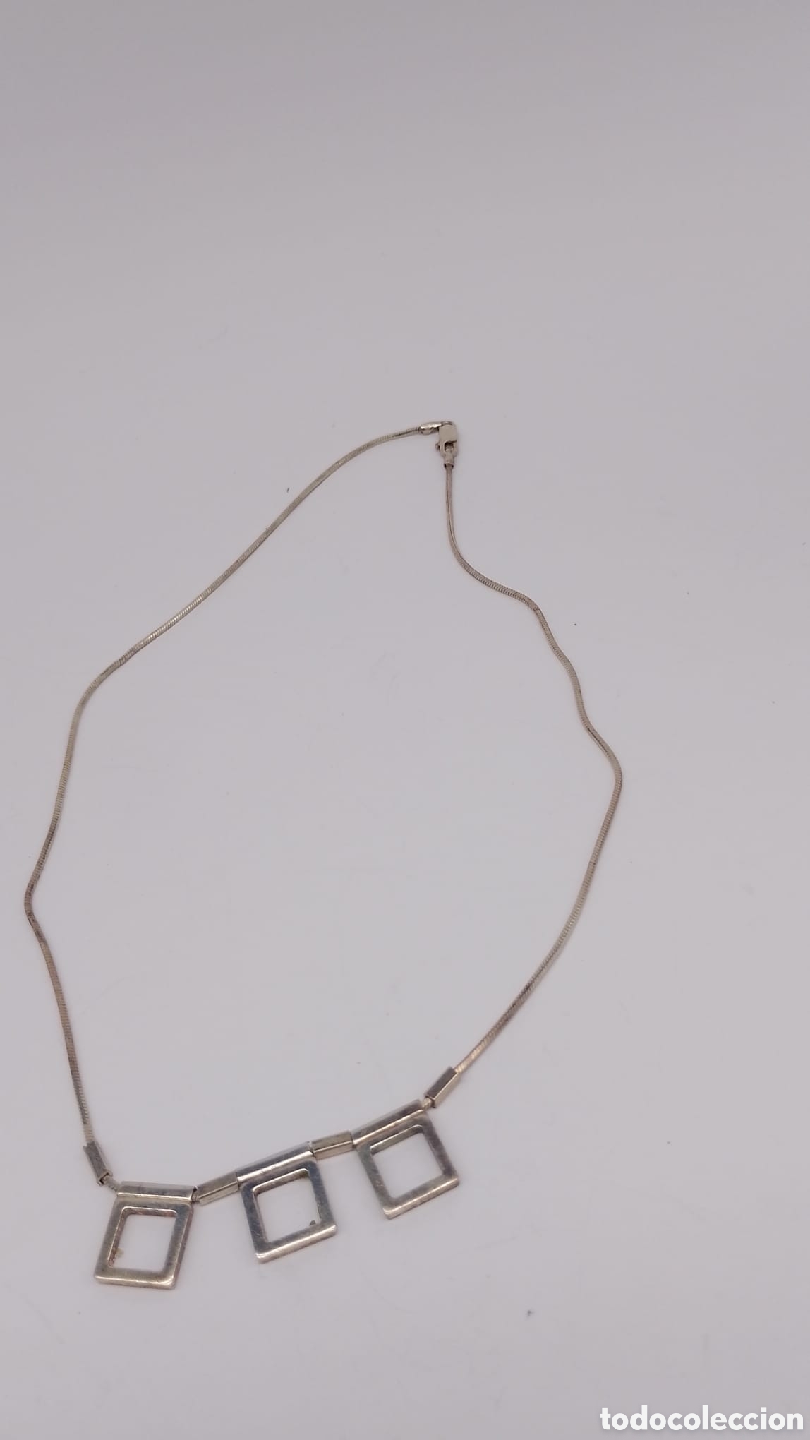 Joyeria: Collar plata cuadrados