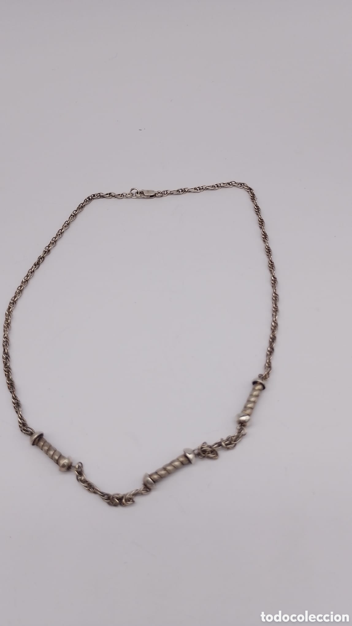 Joyeria: Collar abalorios de plata &eacute;tnico.