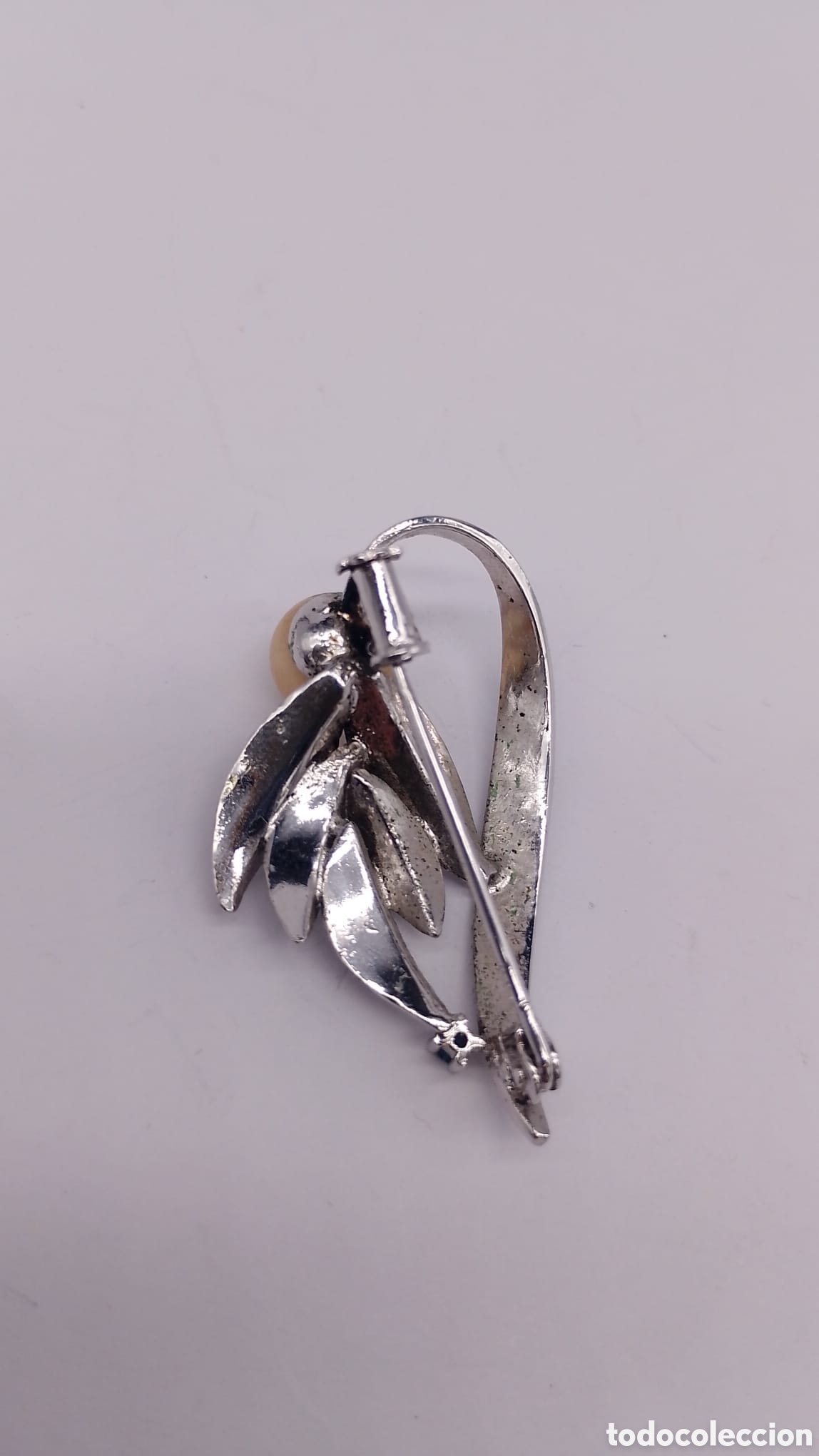 Joyeria: Broche plata Perla y piedra azul - Foto 4