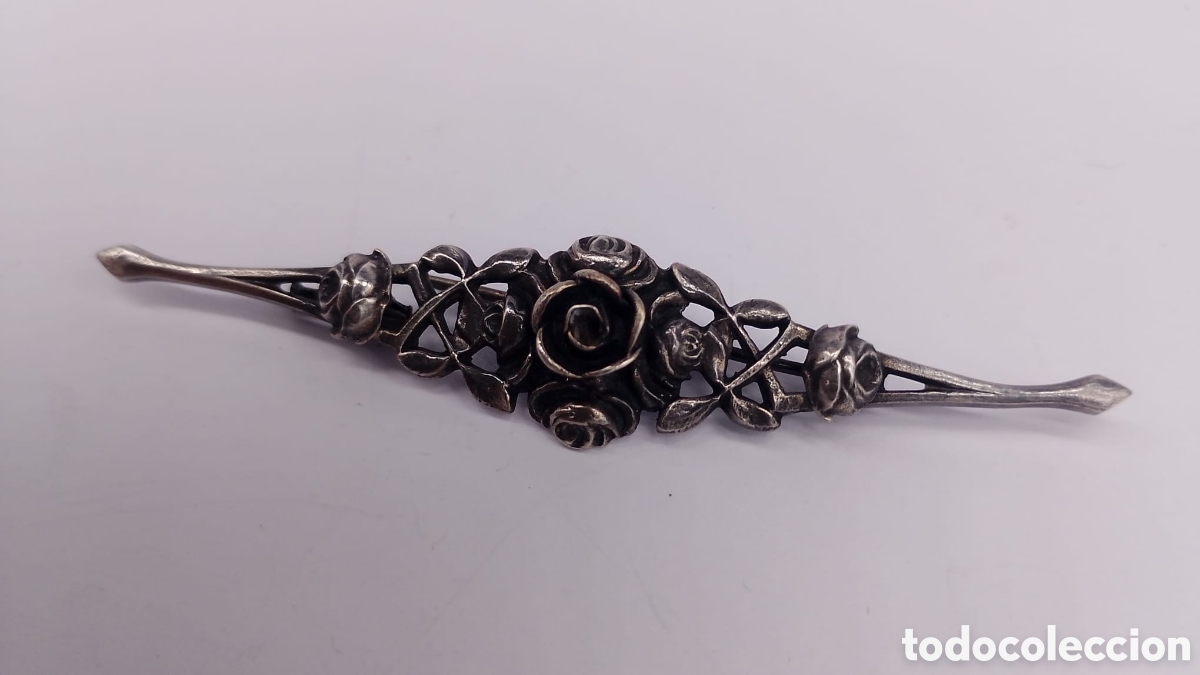 Joyeria: Broche antiguo plata Rosas. - Foto 6