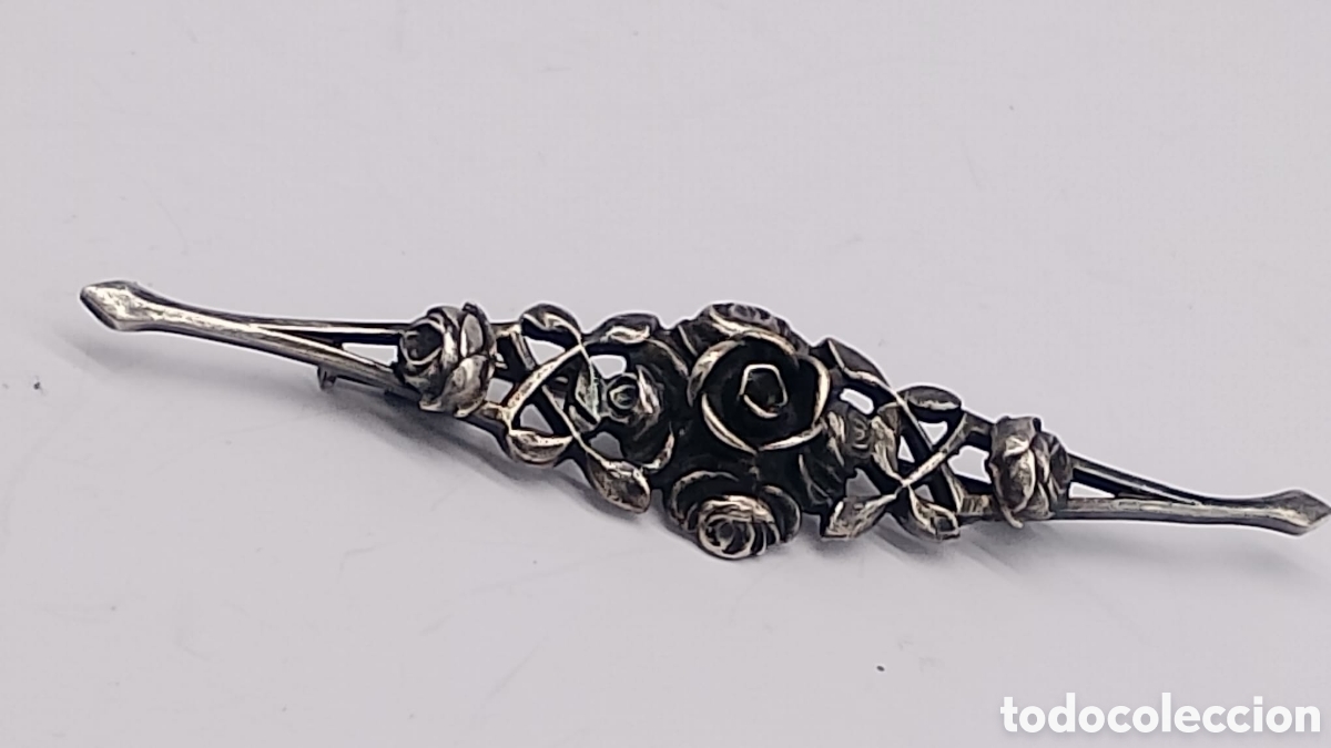 Joyeria: Broche antiguo plata Rosas. - Foto 7