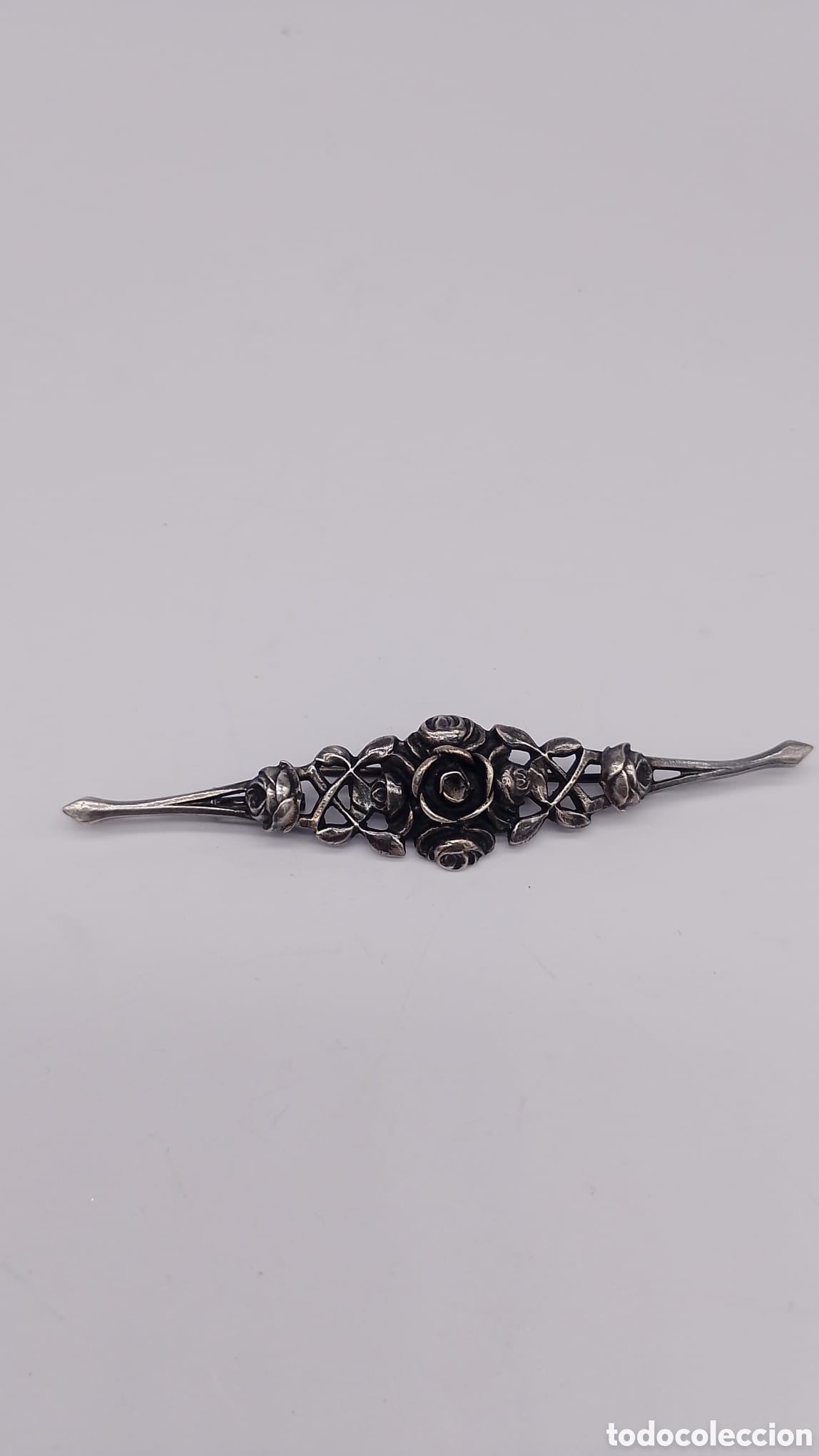 Joyeria: Broche antiguo plata Rosas. - Foto 1