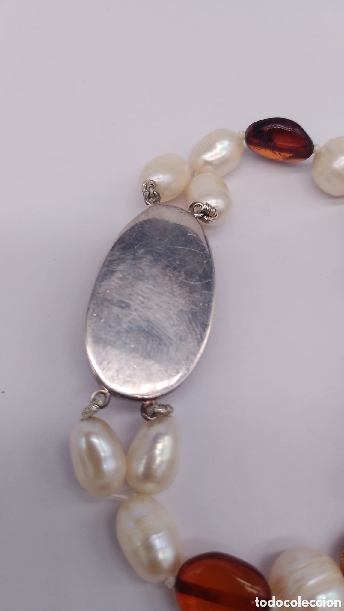 Joyeria: Pulsera &aacute;mbar perlas barrocas y plata. - Foto 5