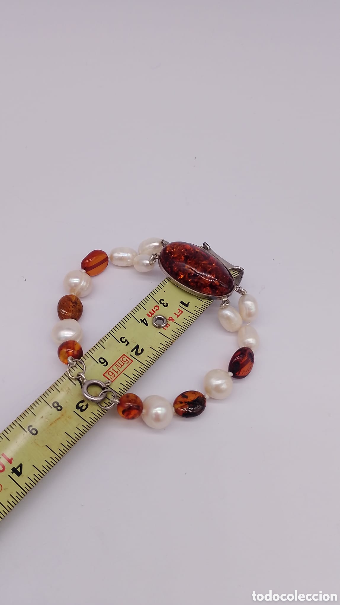 Joyeria: Pulsera &aacute;mbar perlas barrocas y plata. - Foto 8