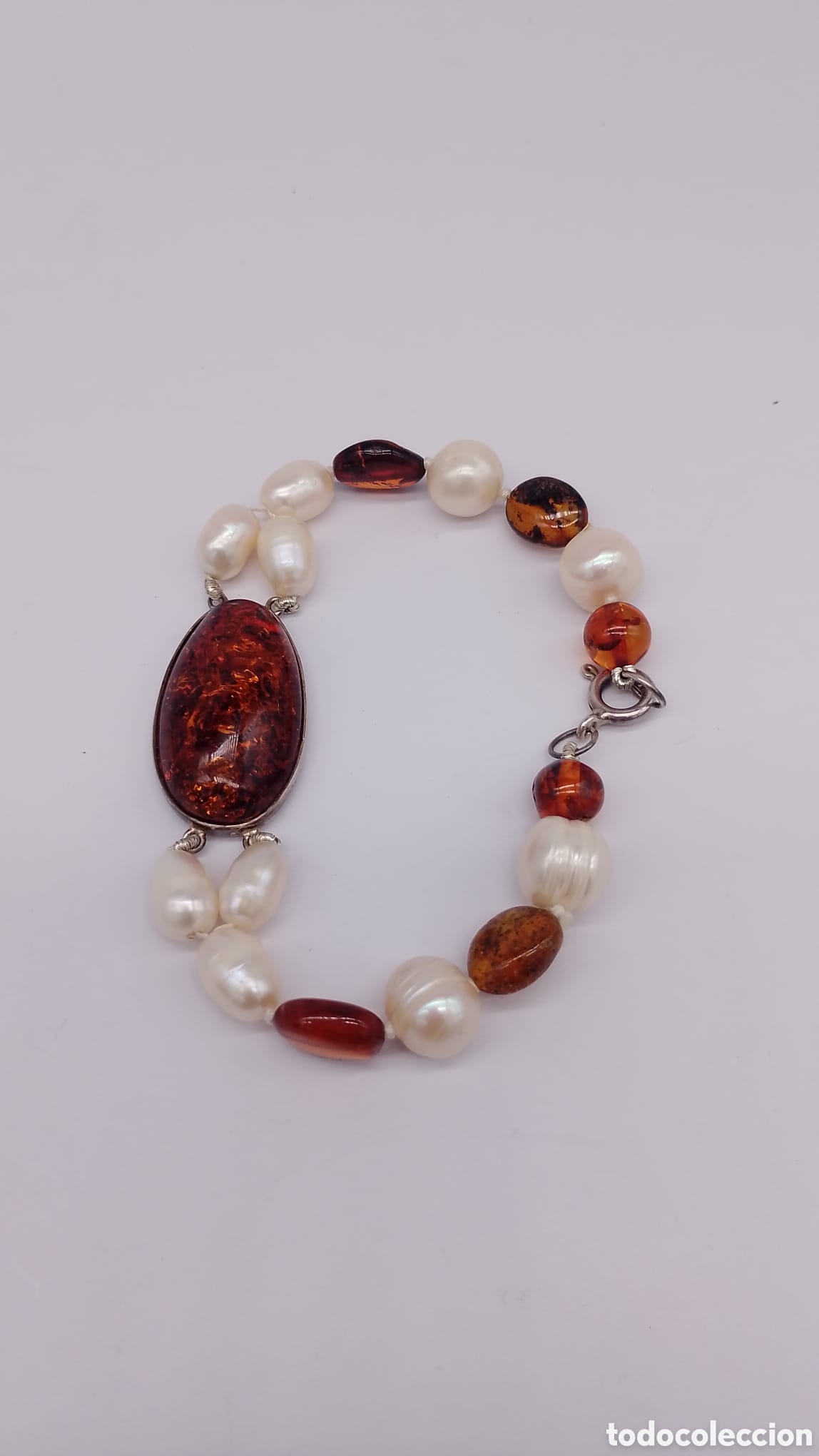 Joyeria: Pulsera &aacute;mbar perlas barrocas y plata. - Foto 9