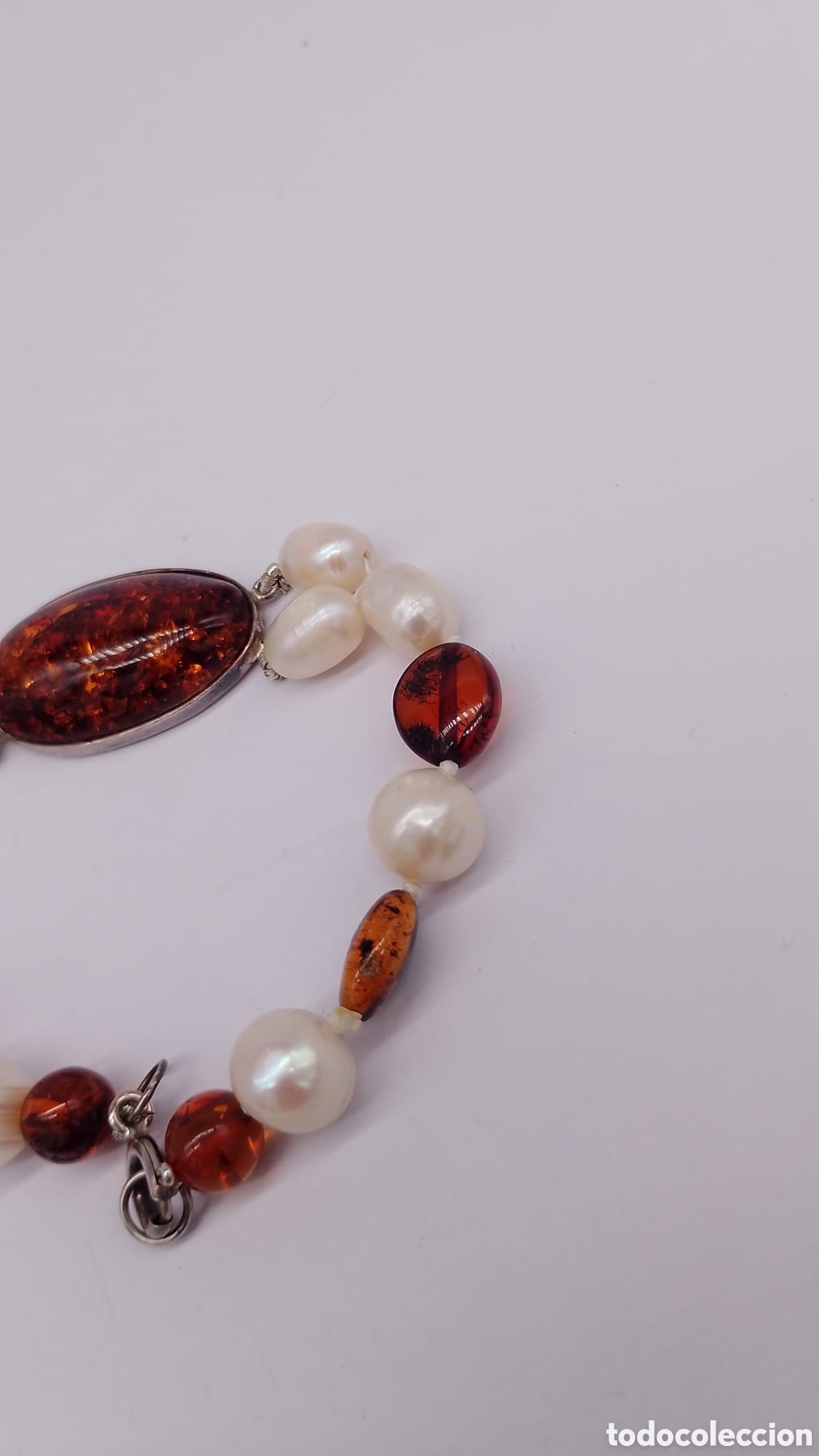 Joyeria: Pulsera &aacute;mbar perlas barrocas y plata. - Foto 10