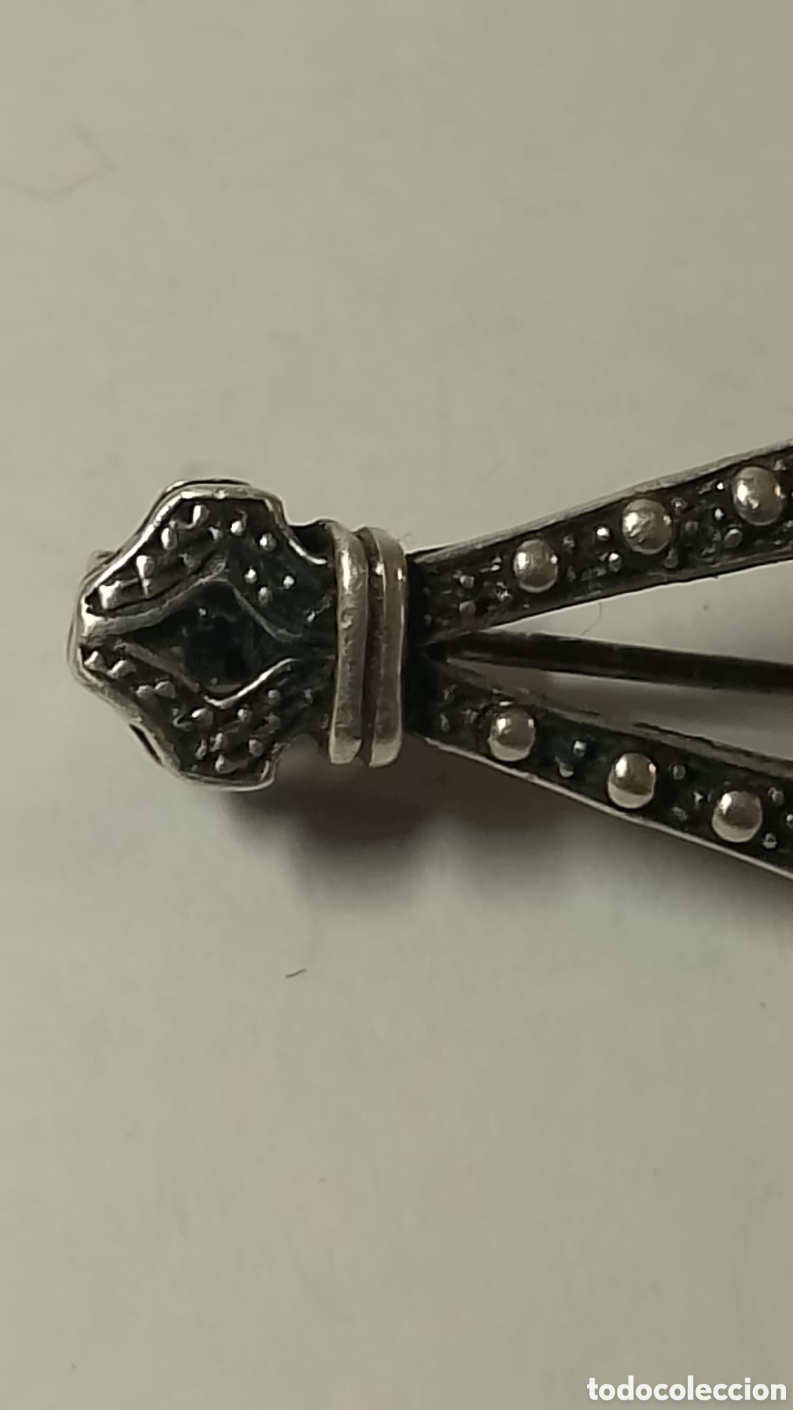Joyeria: Broche plata piedras y azabache. - Foto 4