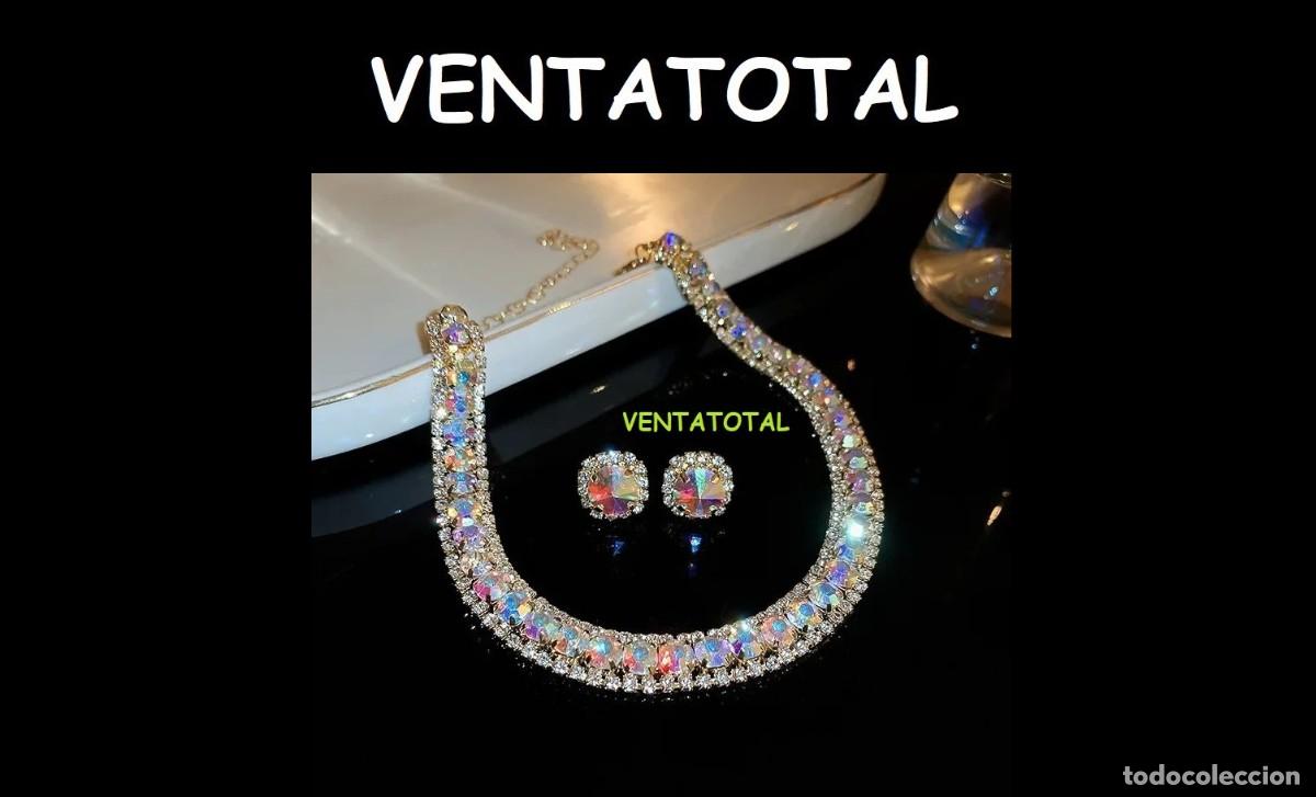 Joyeria: CONJUNTO DE COLLAR Y PENDIENTES SON DE ORO BLANCO DE 18KILATES LAMINADO CON ESMERALDAS Y DIAMANTES