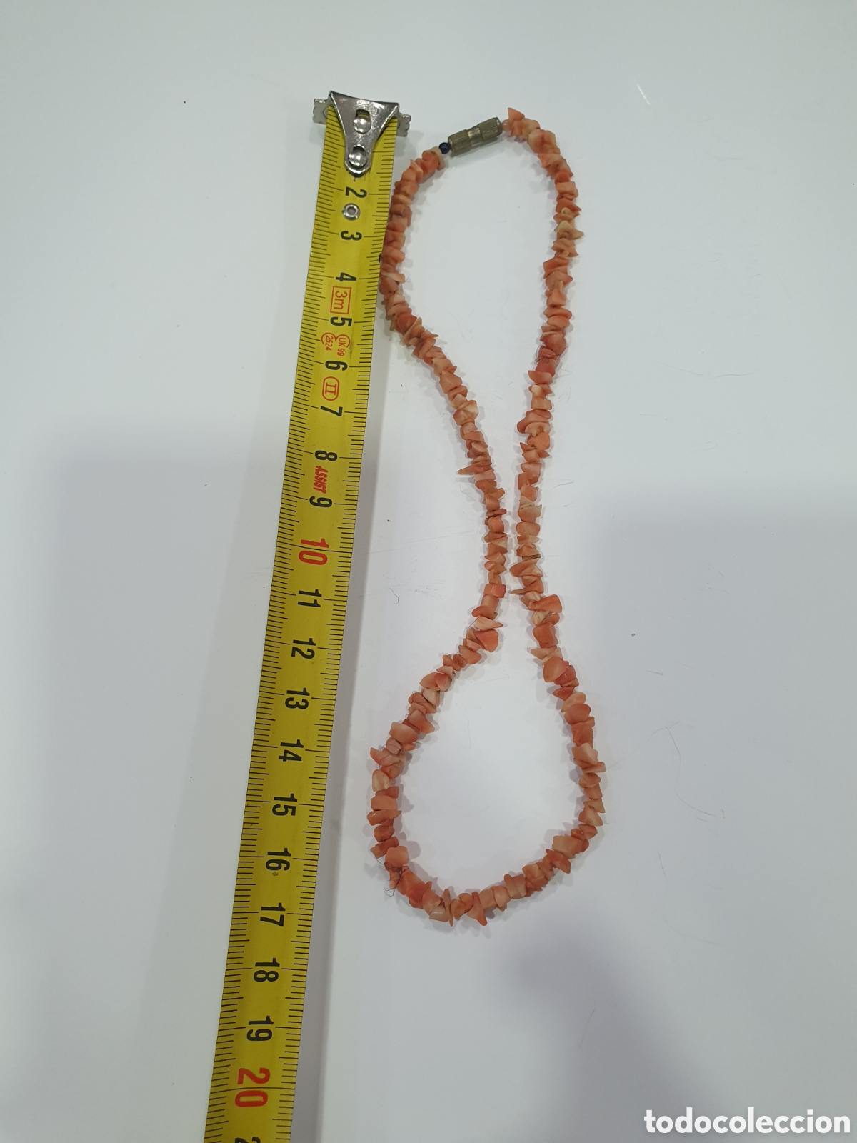 Joyeria: Gargantilla con cuentas en coral bamb&uacute;. (L131) - Foto 2