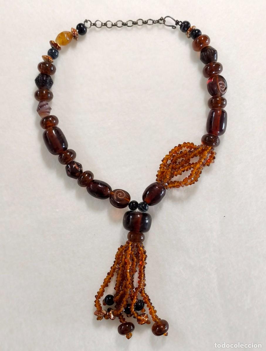 Joyeria: COLLAR DE &Aacute;MBAR Y PIEDRAS.