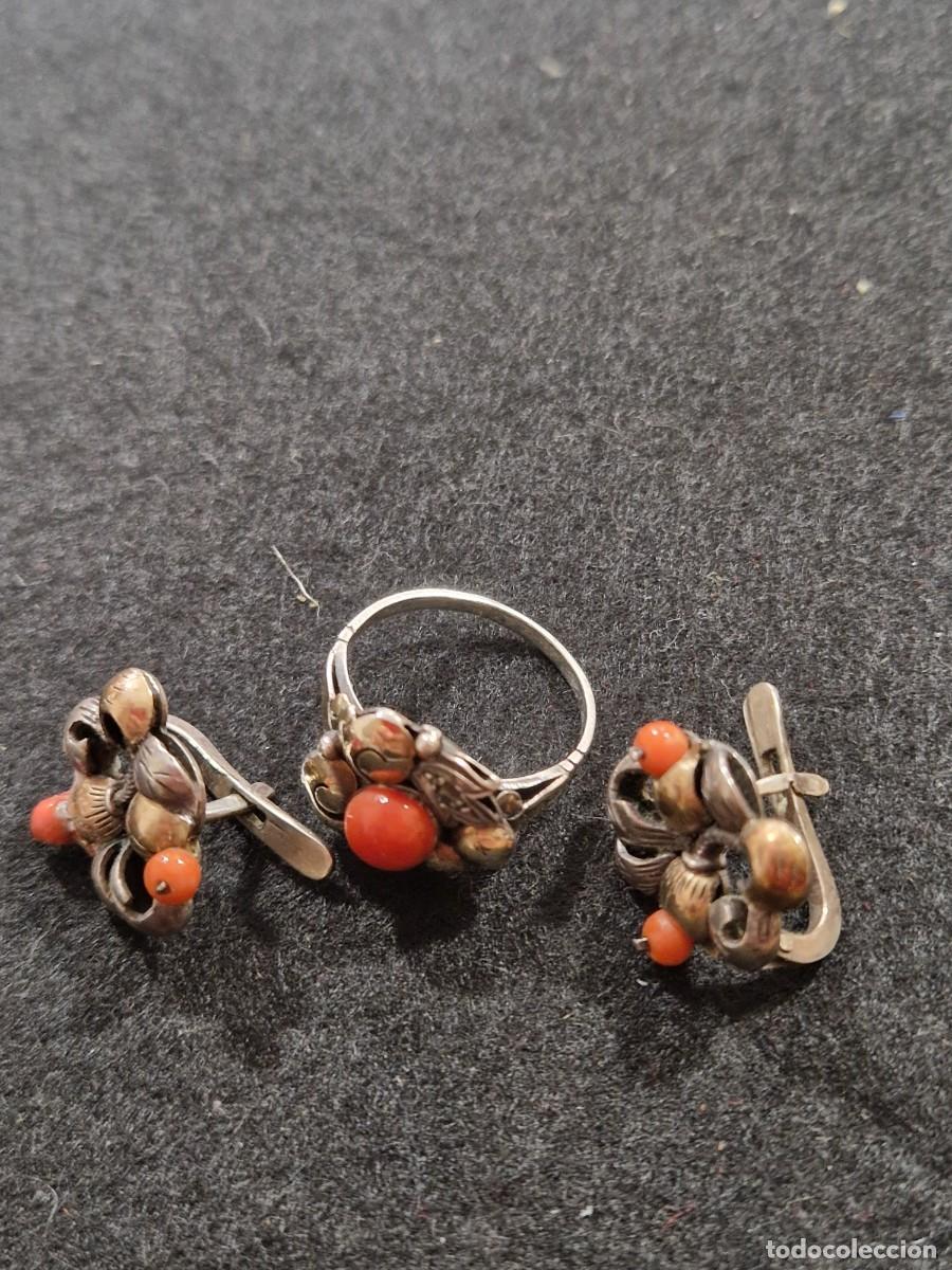 Joyeria: Pendientes y anillo art d&eacute;co.