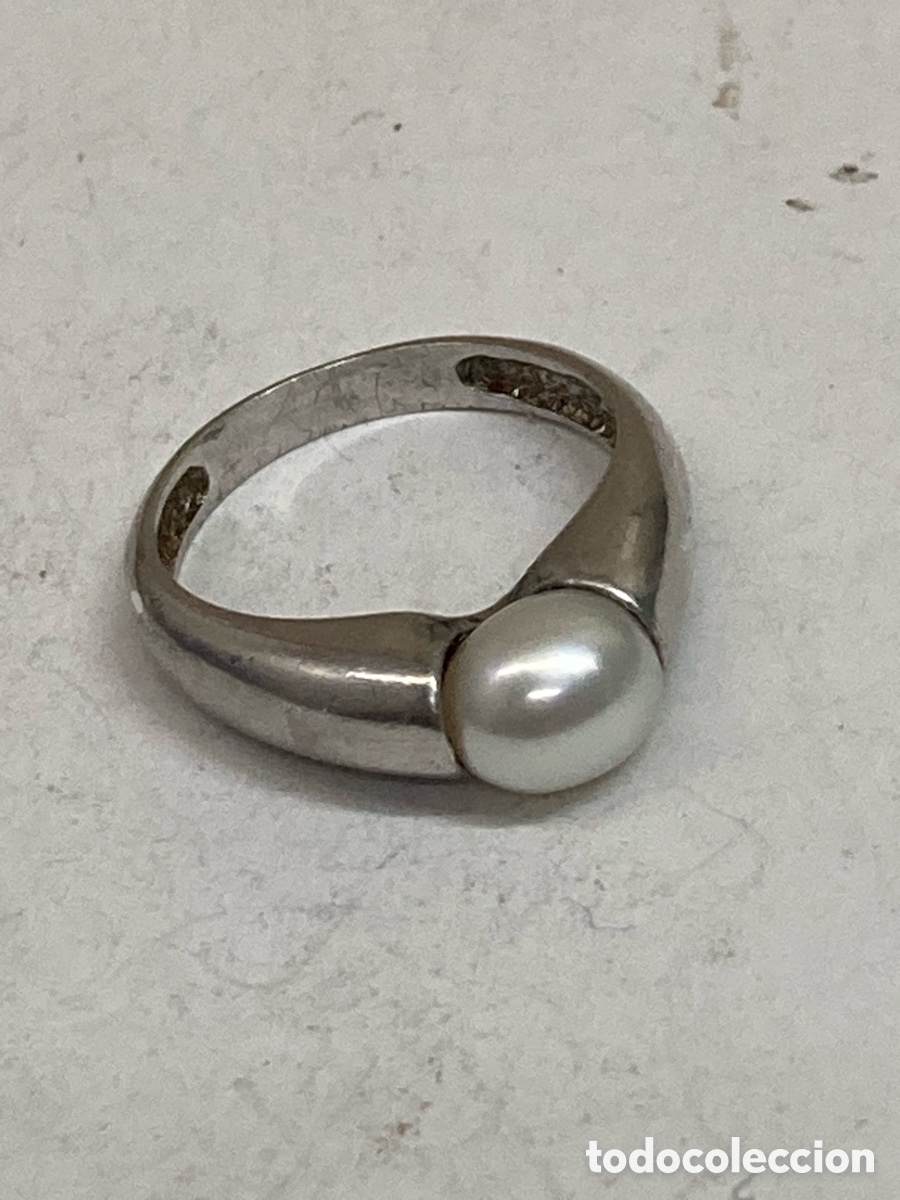 Joyeria: Anillo de plata perla S463