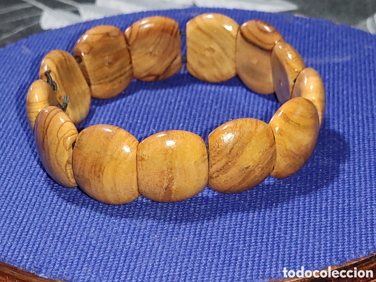 Joyeria: Pulsera de madera de olivo.Vintage.