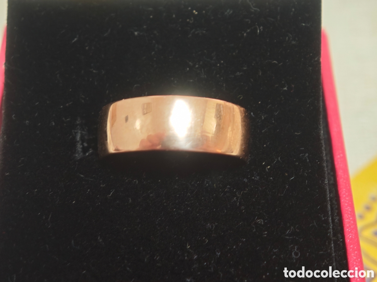 Joyeria: Anillo de oro rosa 14 k contraste - Foto 12