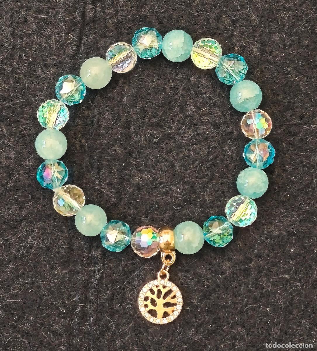 Gioielleria: PULSERA ELASTICA PIEDRAS AGATAS Y SWAROSKI CON DIGET ARBOL DE LA VIDA
