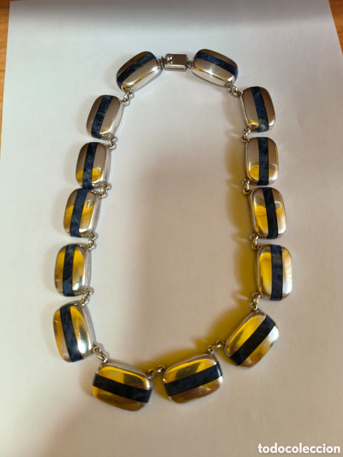 Joyeria: Collar De Colecci&oacute;n TAXCO MEXICO 925 Plata de Ley e Incrustaciones