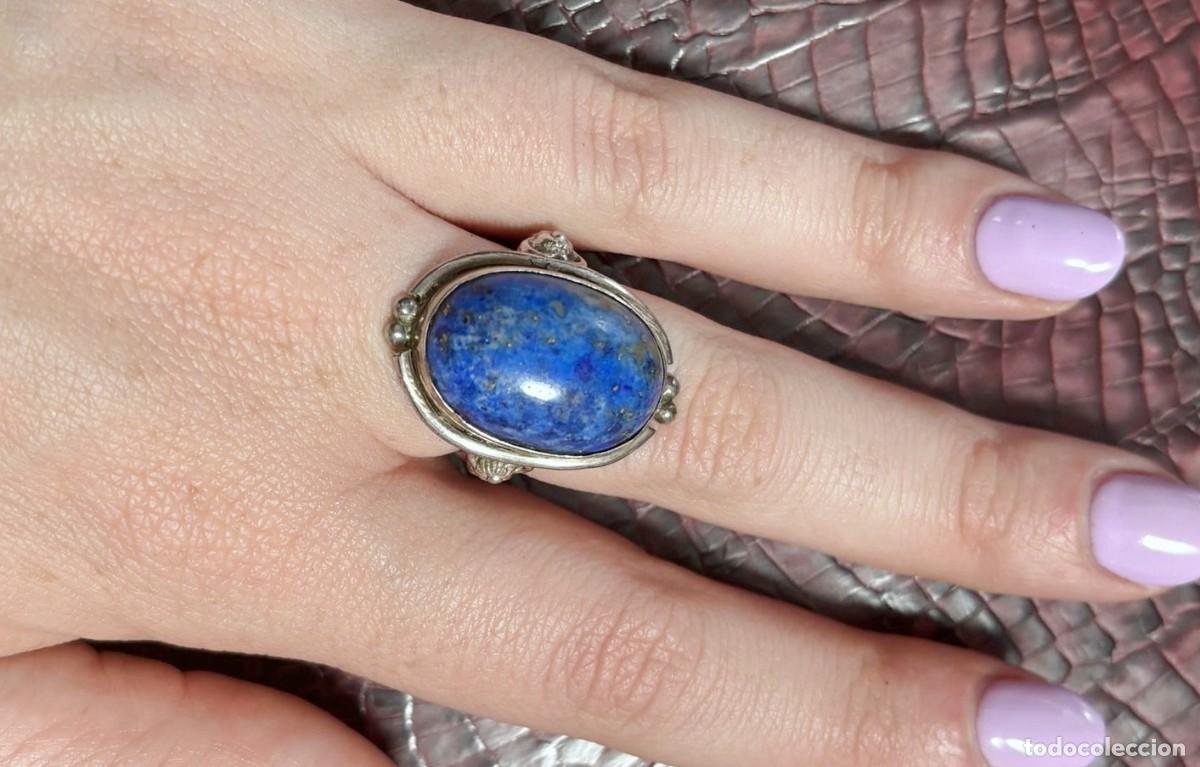 Joyeria: Anillo de Plata 925 y Lapisl&aacute;zuli Natural - Talla 17 (18mm) - 9,05 gr