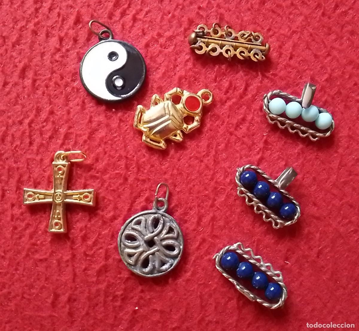 Jewelry: LOTE DE BISUTER&Iacute;A JOYER&Iacute;A O SIMIL 8 PIEZAS, COLGANTES CRUZ AMULETOS YIN YANG Y SIMILARES, VER FOTOS.