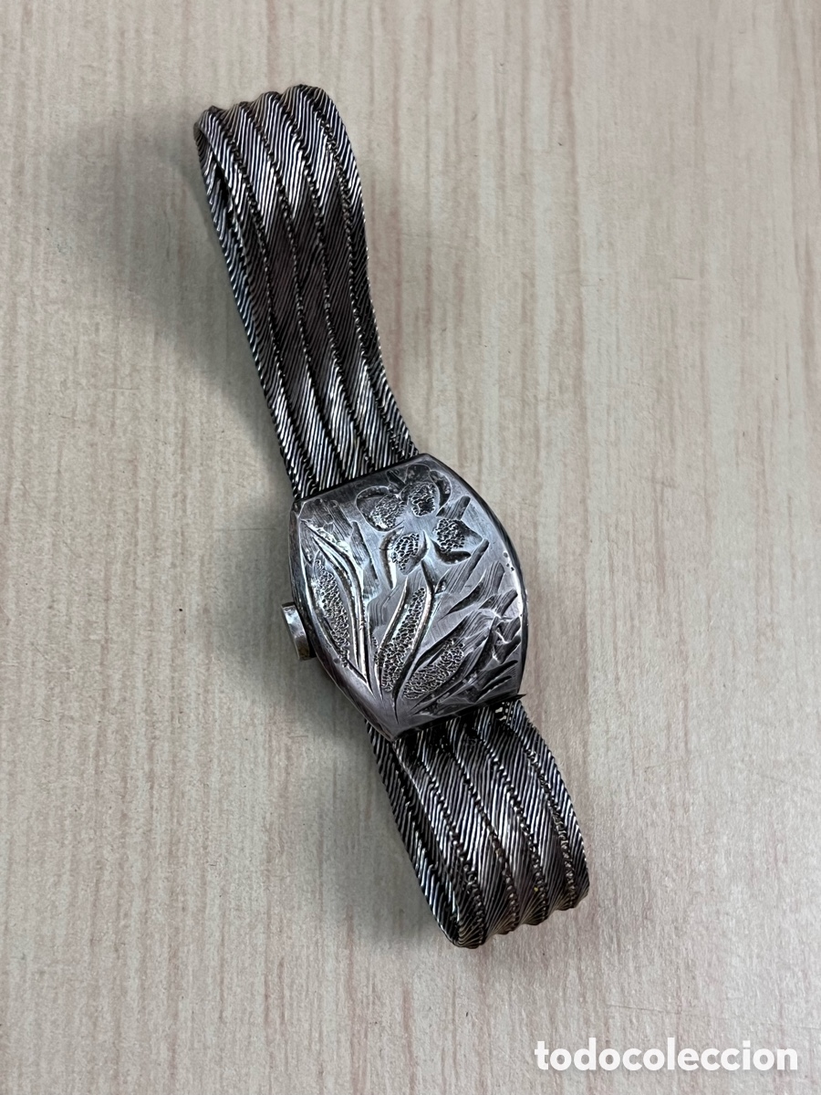 Joalharia: ✅ Pulsera de plata tipo brazalete vintage de ley maciza 900 dise&ntilde;o de flor 21 Grams