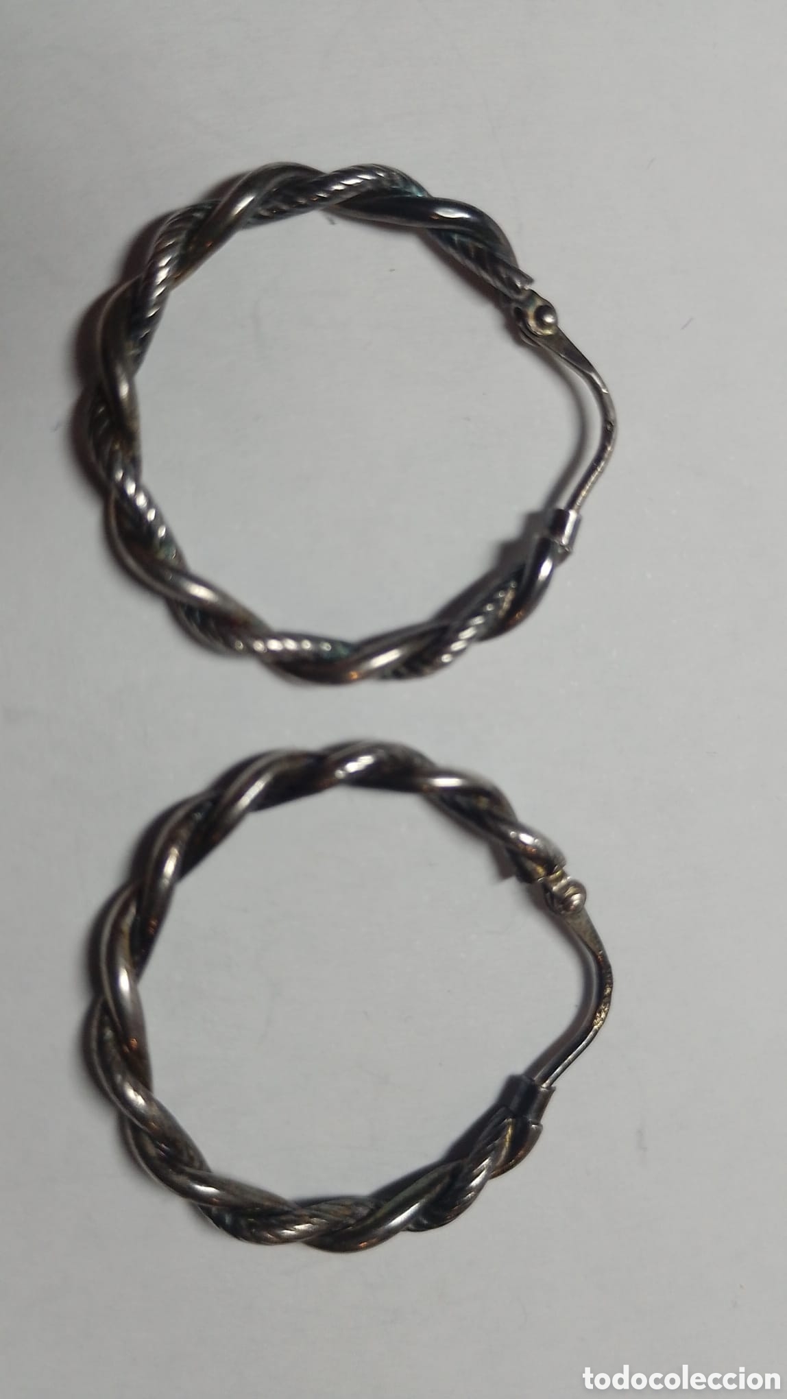 Joyeria: Pendientes plata aros trenzados - Foto 2