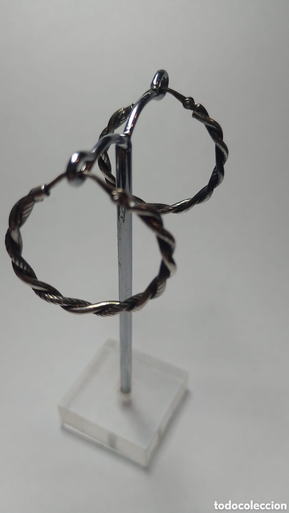 Joyeria: Pendientes plata aros trenzados