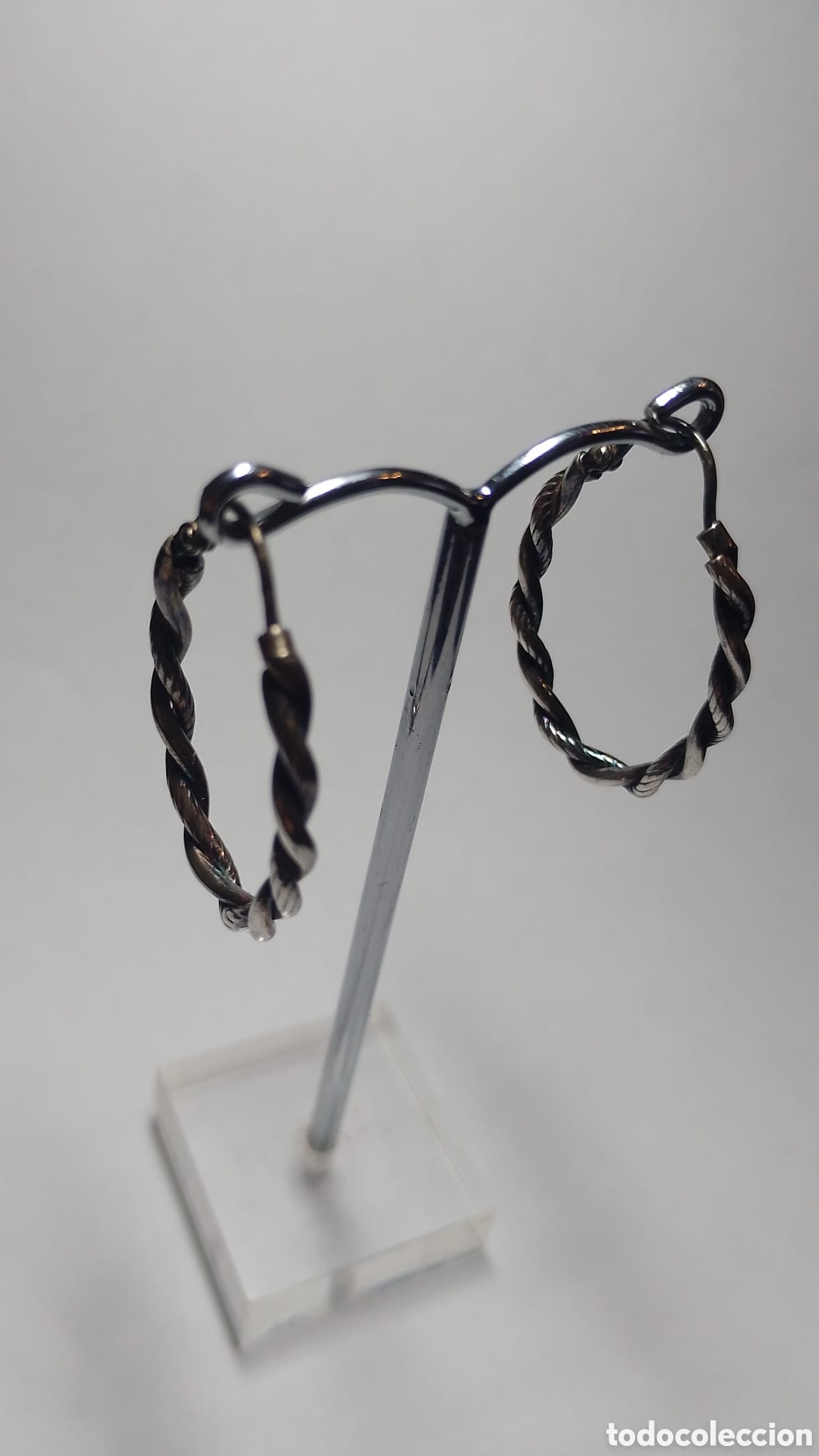 Joyeria: Pendientes plata &oacute;valos trenzados - Foto 2
