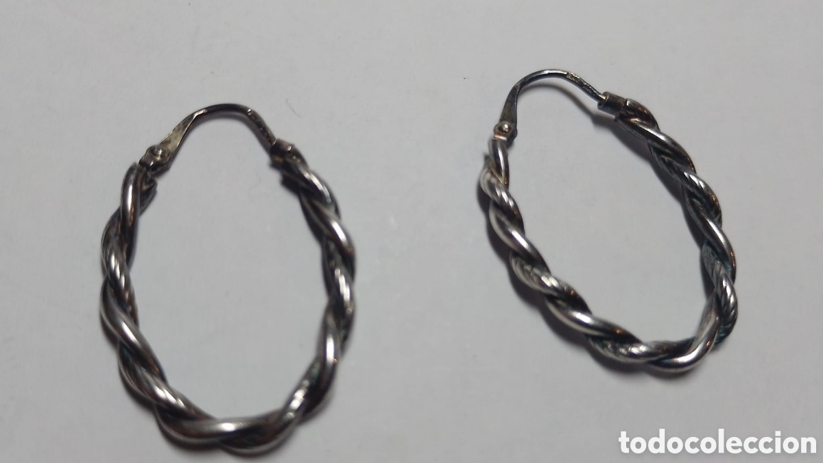 Joyeria: Pendientes plata &oacute;valos trenzados - Foto 3