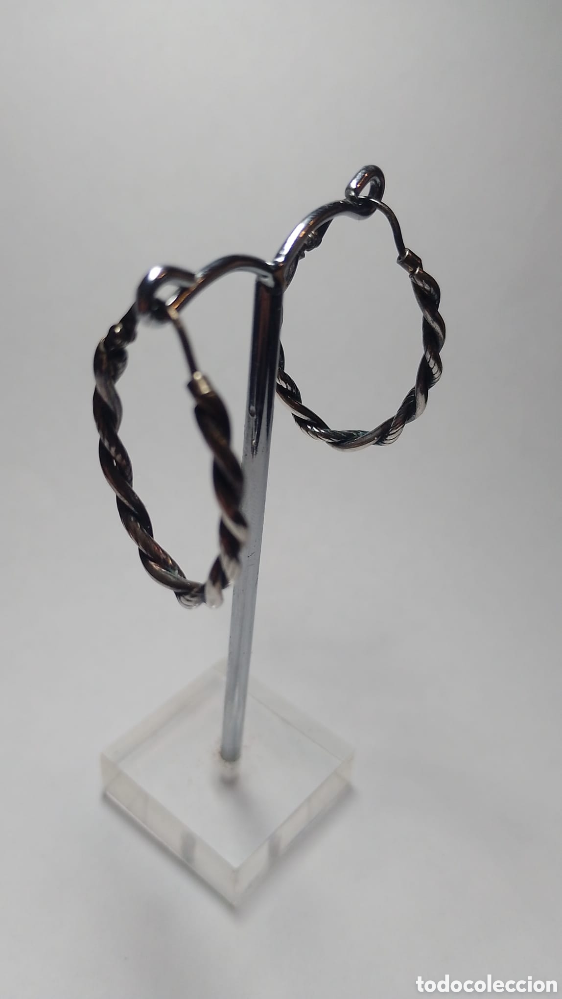 Joyeria: Pendientes plata &oacute;valos trenzados - Foto 4