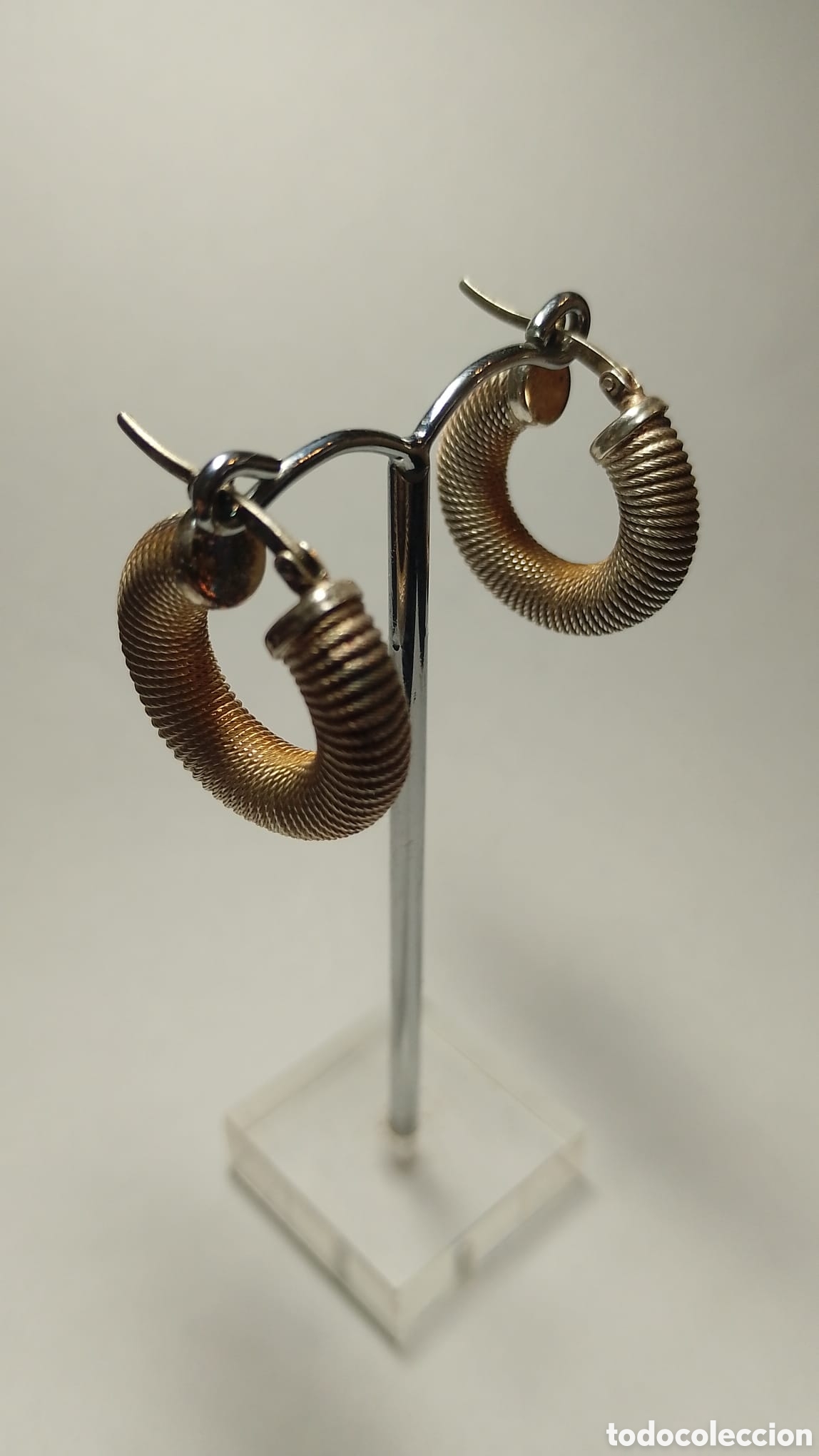Joyeria: Pendientes de plata aros corrugados - Foto 2