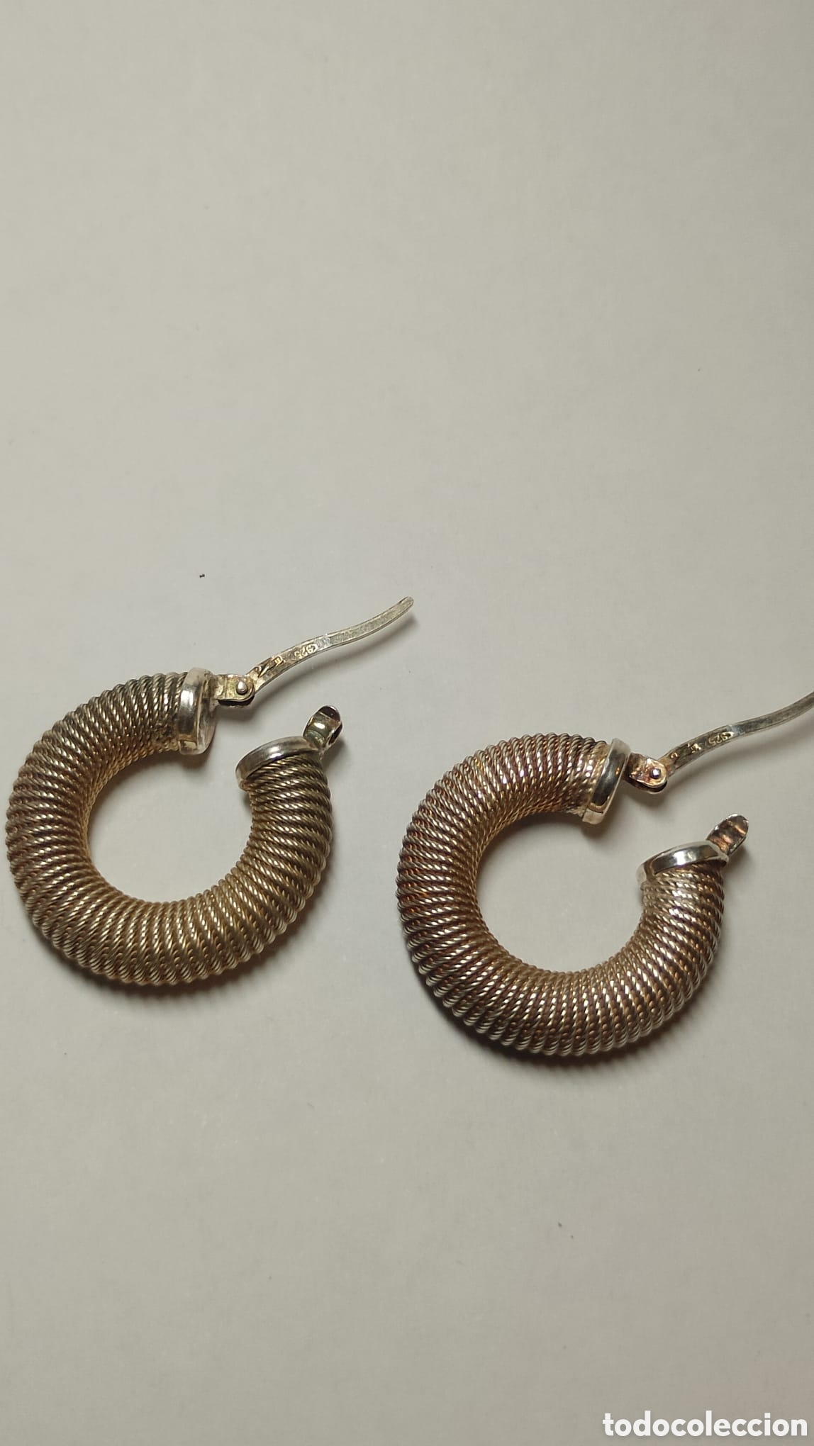 Joyeria: Pendientes de plata aros corrugados - Foto 4