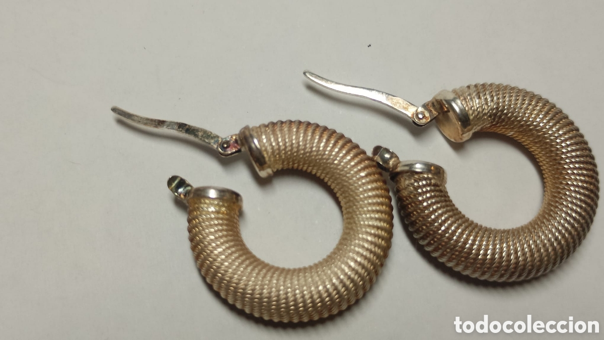 Joyeria: Pendientes de plata aros corrugados - Foto 6