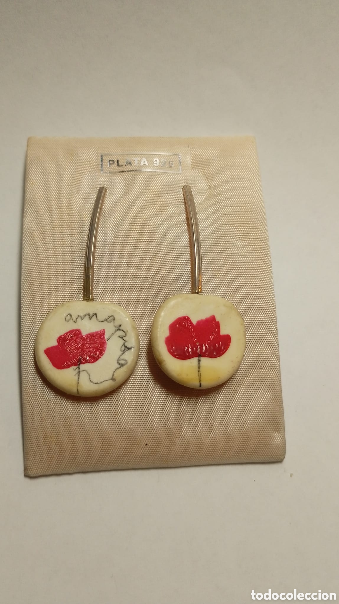 Joyeria: Pendientes amapola plata - Foto 2