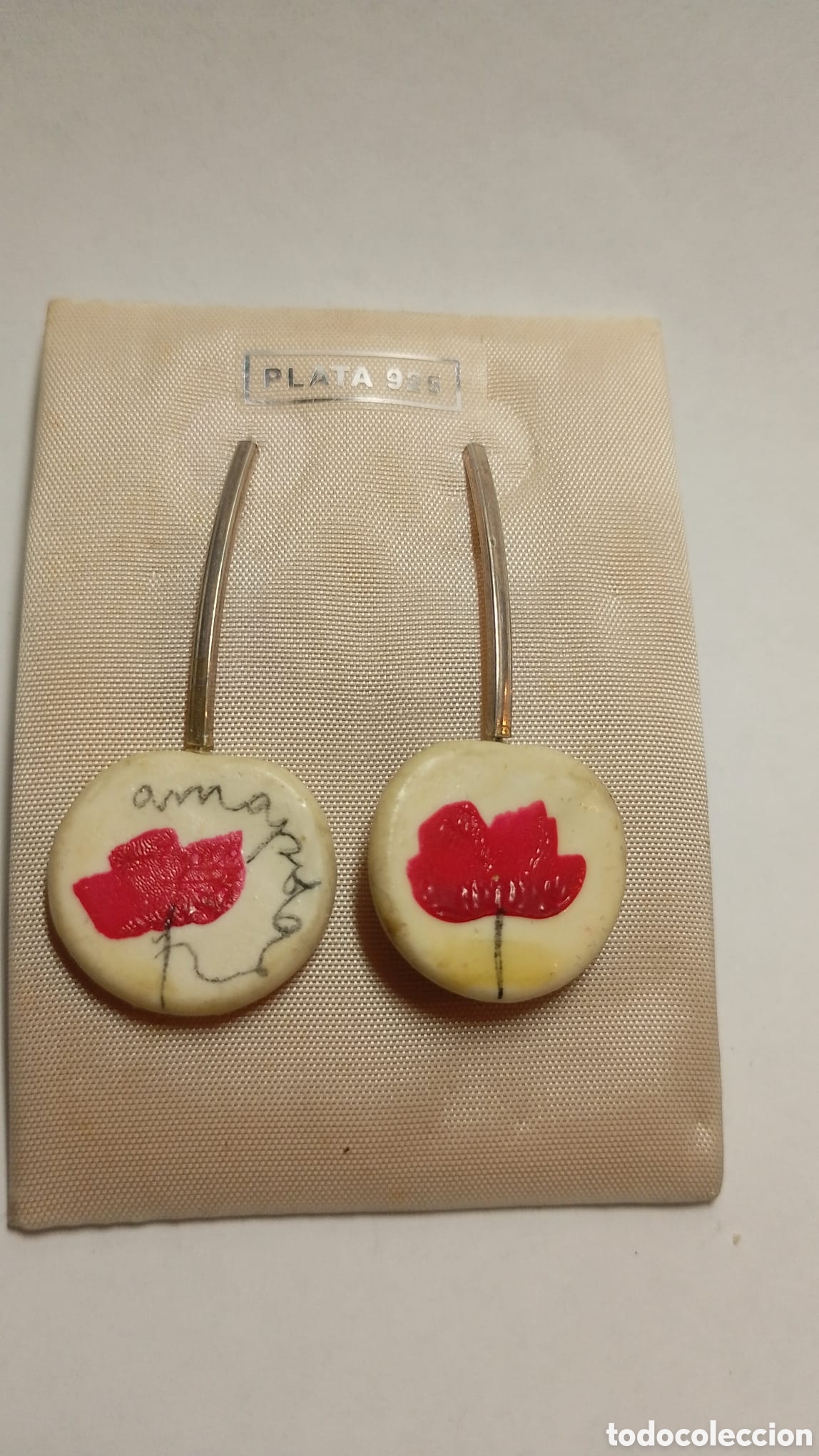 Joyeria: Pendientes amapola plata - Foto 3