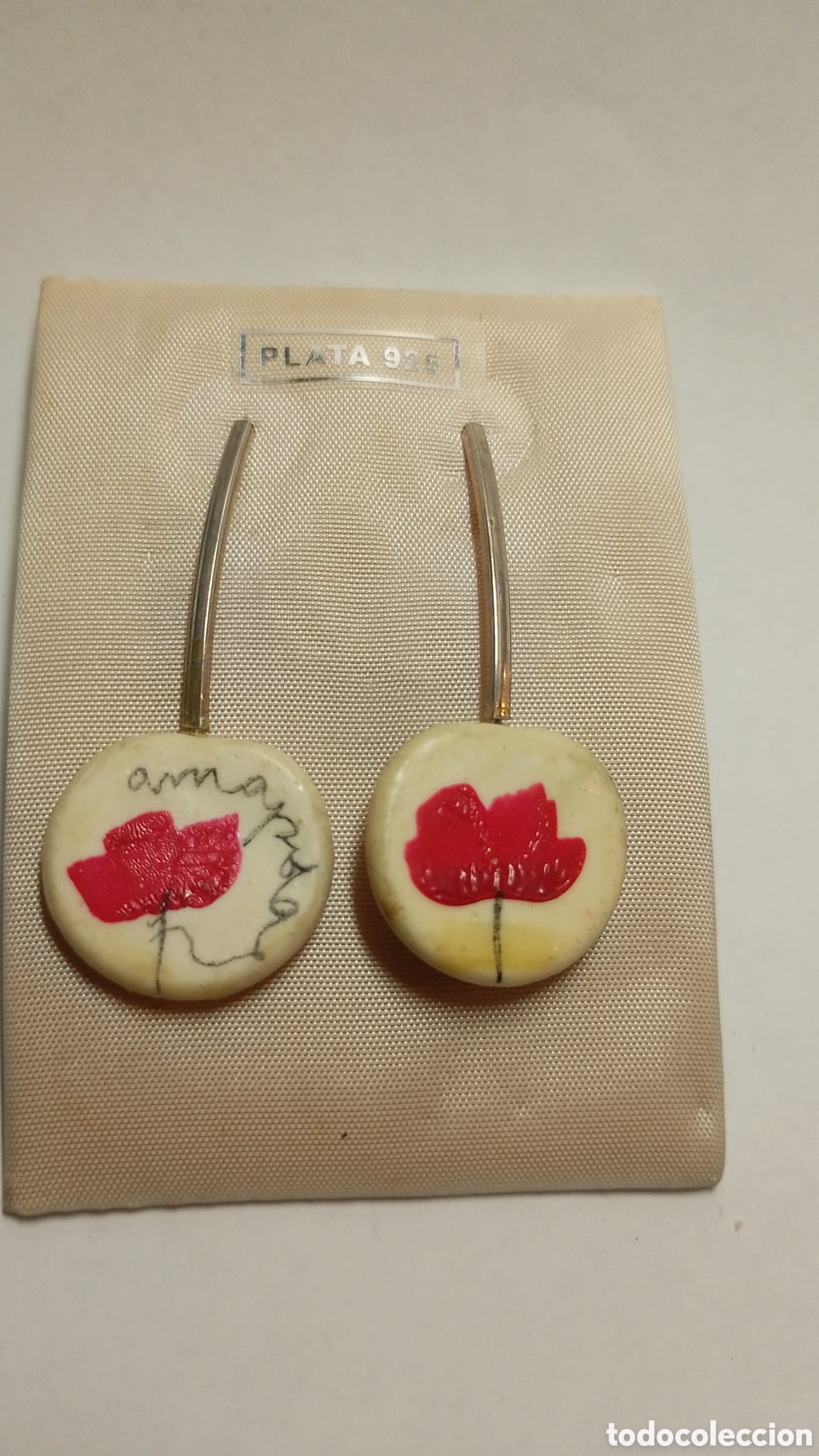 Joyeria: Pendientes amapola plata - Foto 4