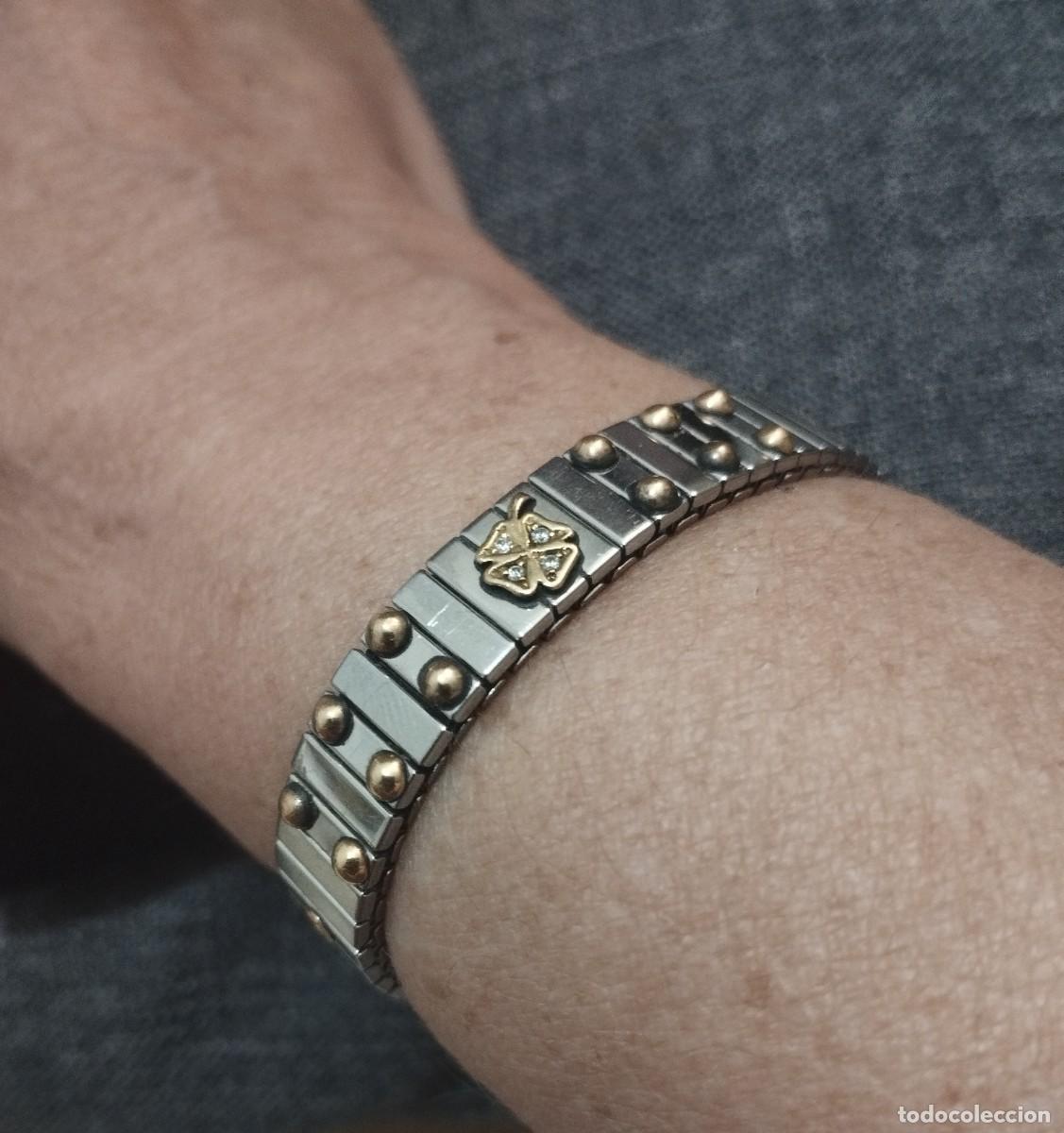 Joalharia: Pulsera de joyer&iacute;a de acero y oro