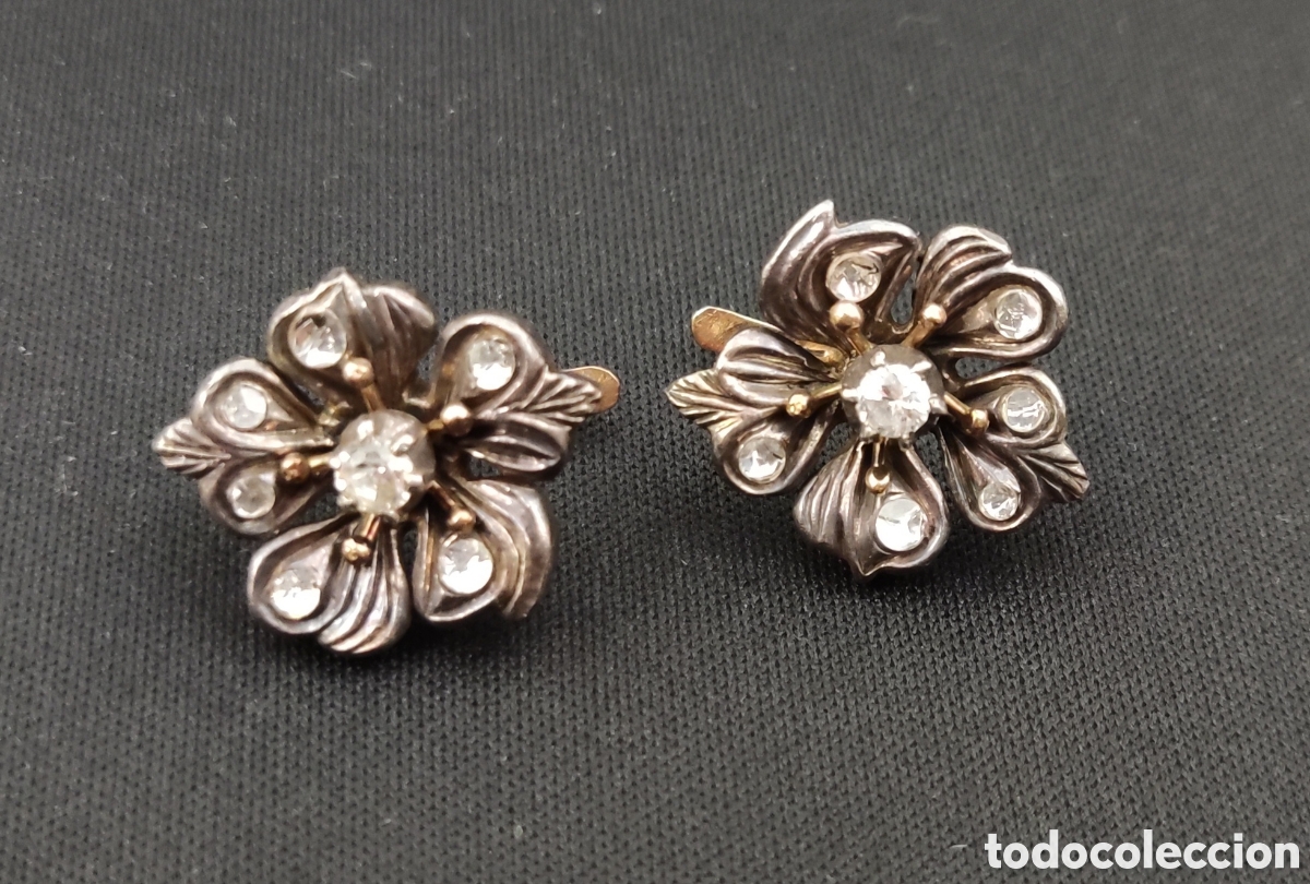 Joyeria: Pendientes Mallorquines. Oro 18K. Plata. Siglo XIX. Mallorca. Joya.