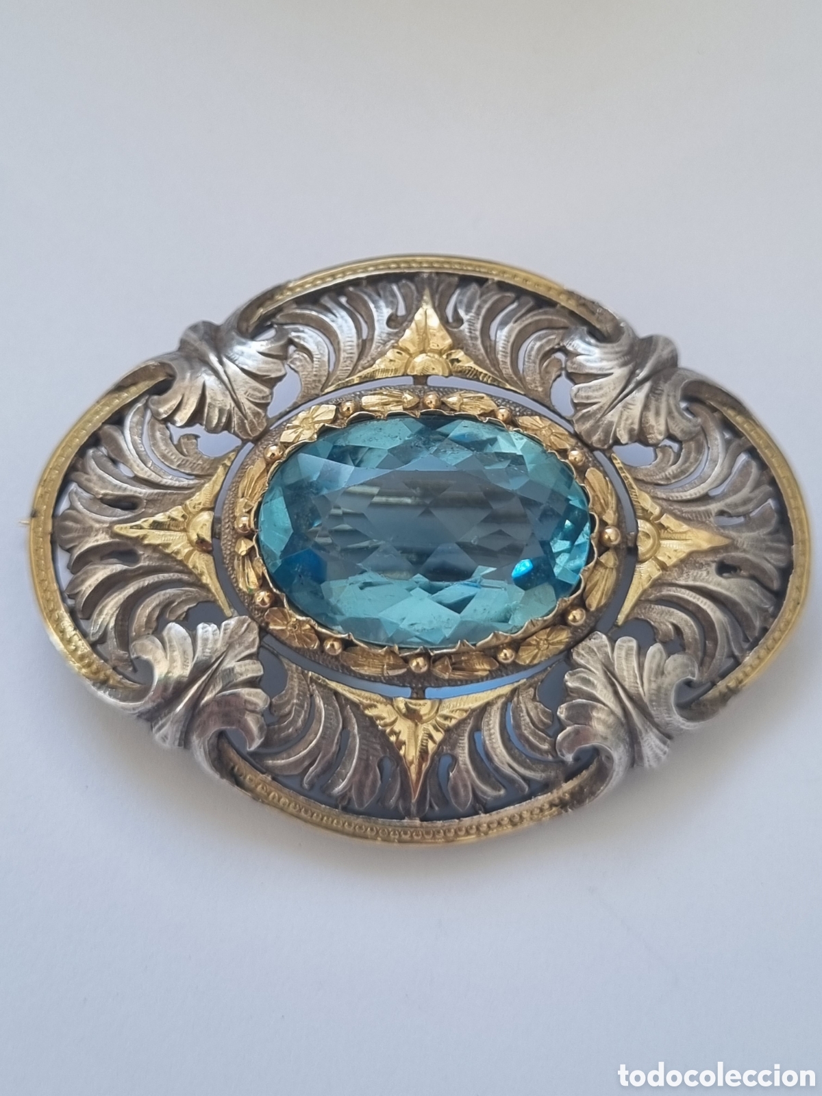 Joyeria: Broche Art-D&eacute;co plata oro a&ntilde;os 30