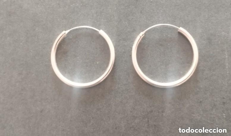 Joyeria: PENDIENTES DE ARO DE PLATA DE LEY DE 2 CMS DI&Aacute;METRO