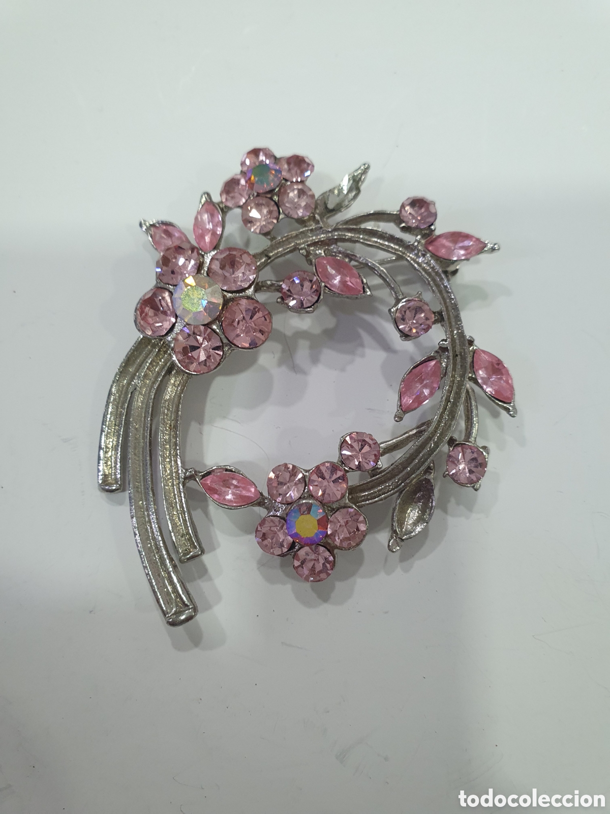 Joyeria: Broche con piedras rosas. (L127) - Foto 1