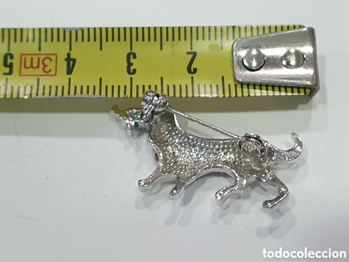 Joyeria: Broche perro con piedras rojas. (L127) - Foto 2