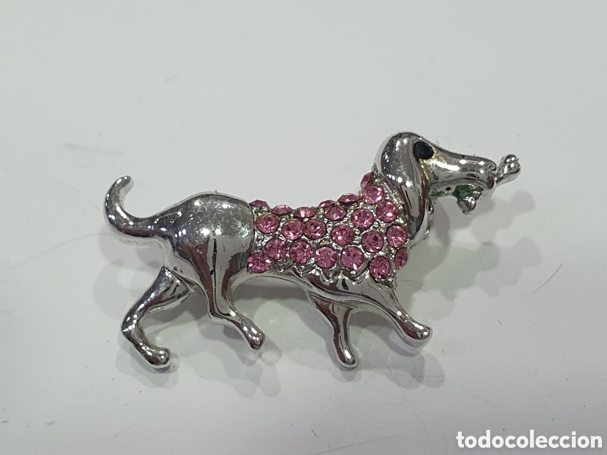 Joyeria: Broche perro con piedras rojas. (L127) - Foto 1