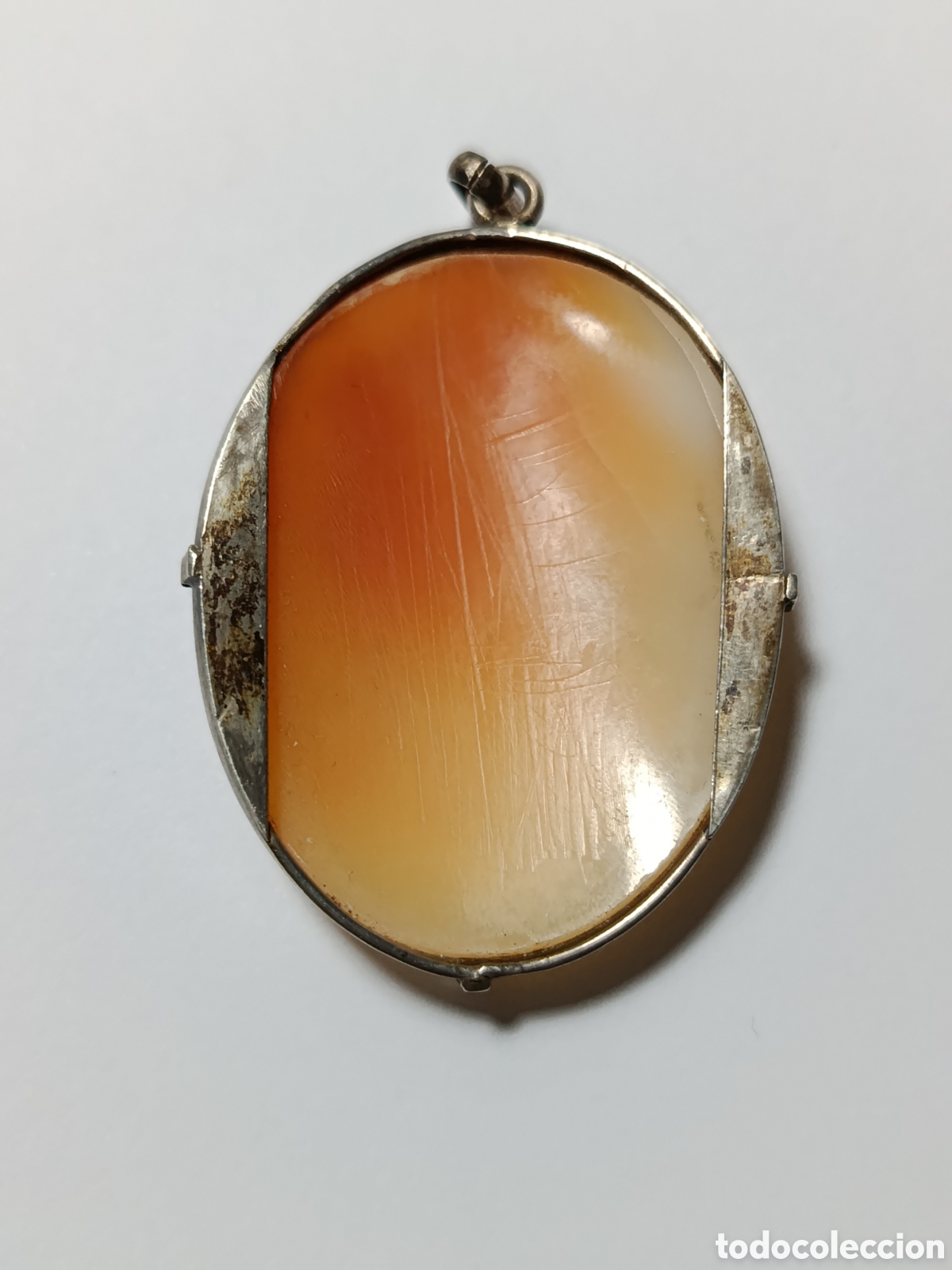 Joyeria: Antiguo colgante camafeo. Plata y concha. - Foto 2