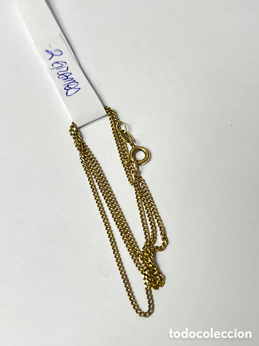 Jewelry: Cadena de plata chapada oro tipo barbada /CA460-6