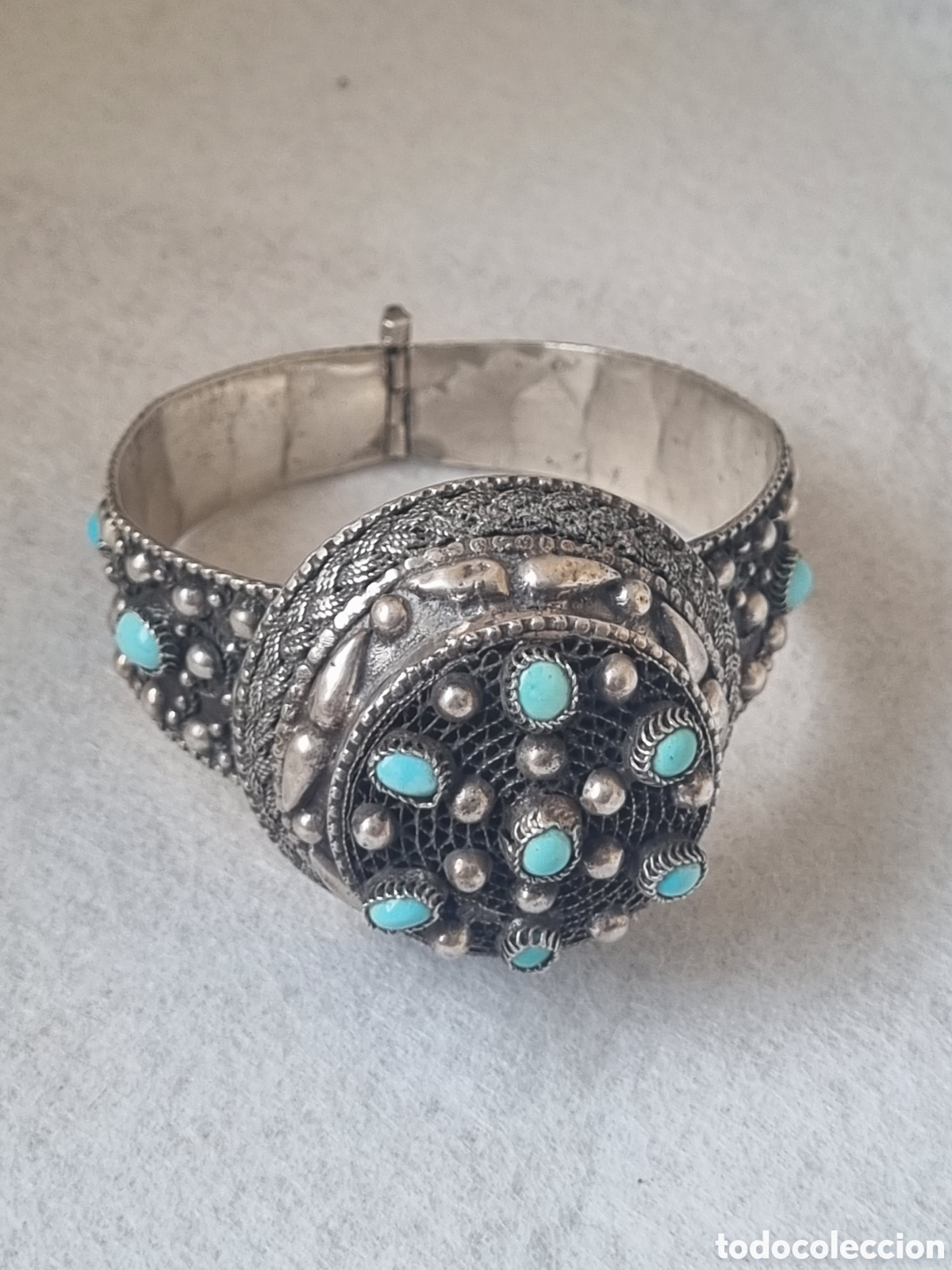 Joyeria: Brazalete con fligrana plata y turquesa - Foto 2