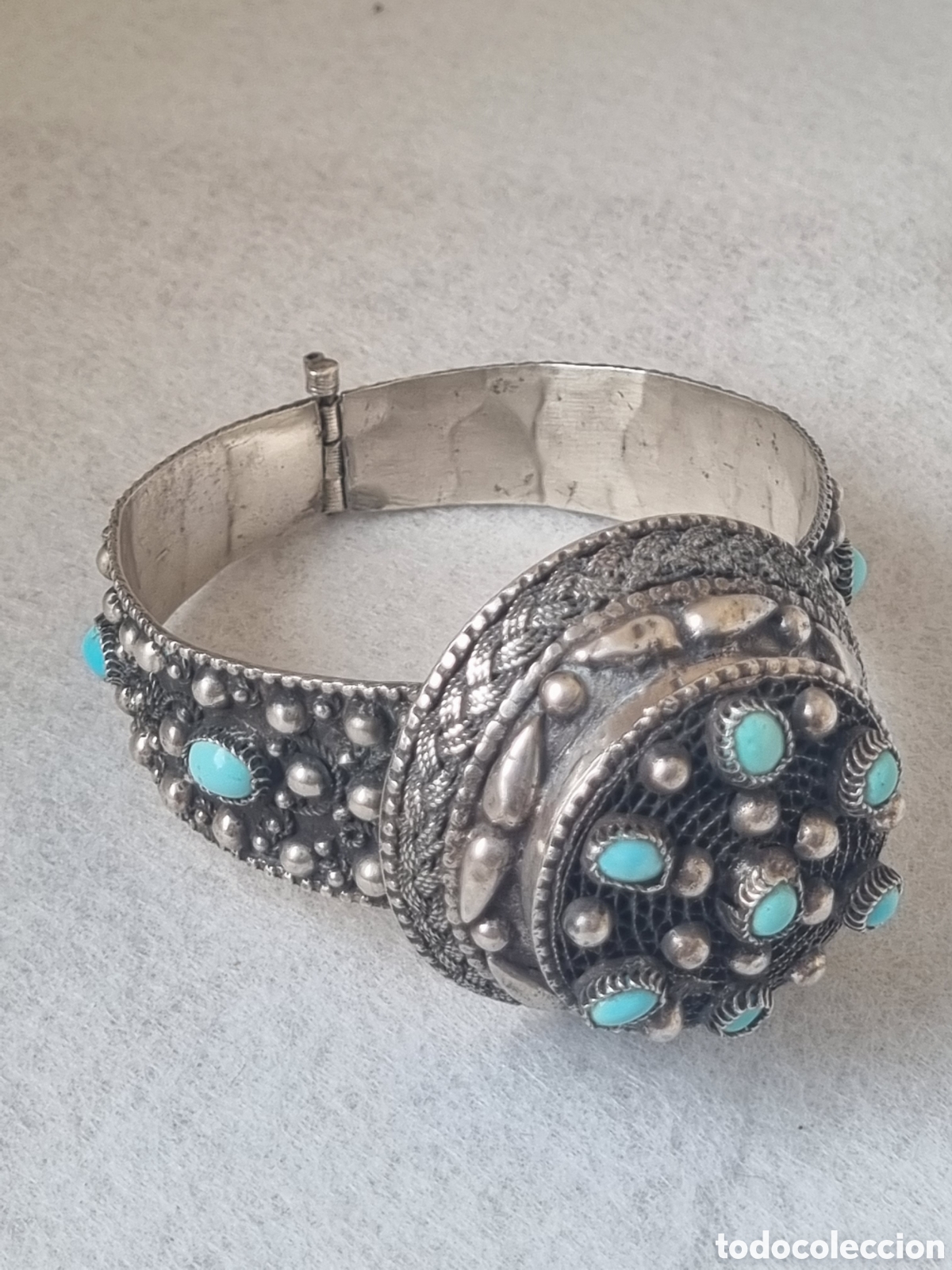 Joyeria: Brazalete con fligrana plata y turquesa - Foto 3