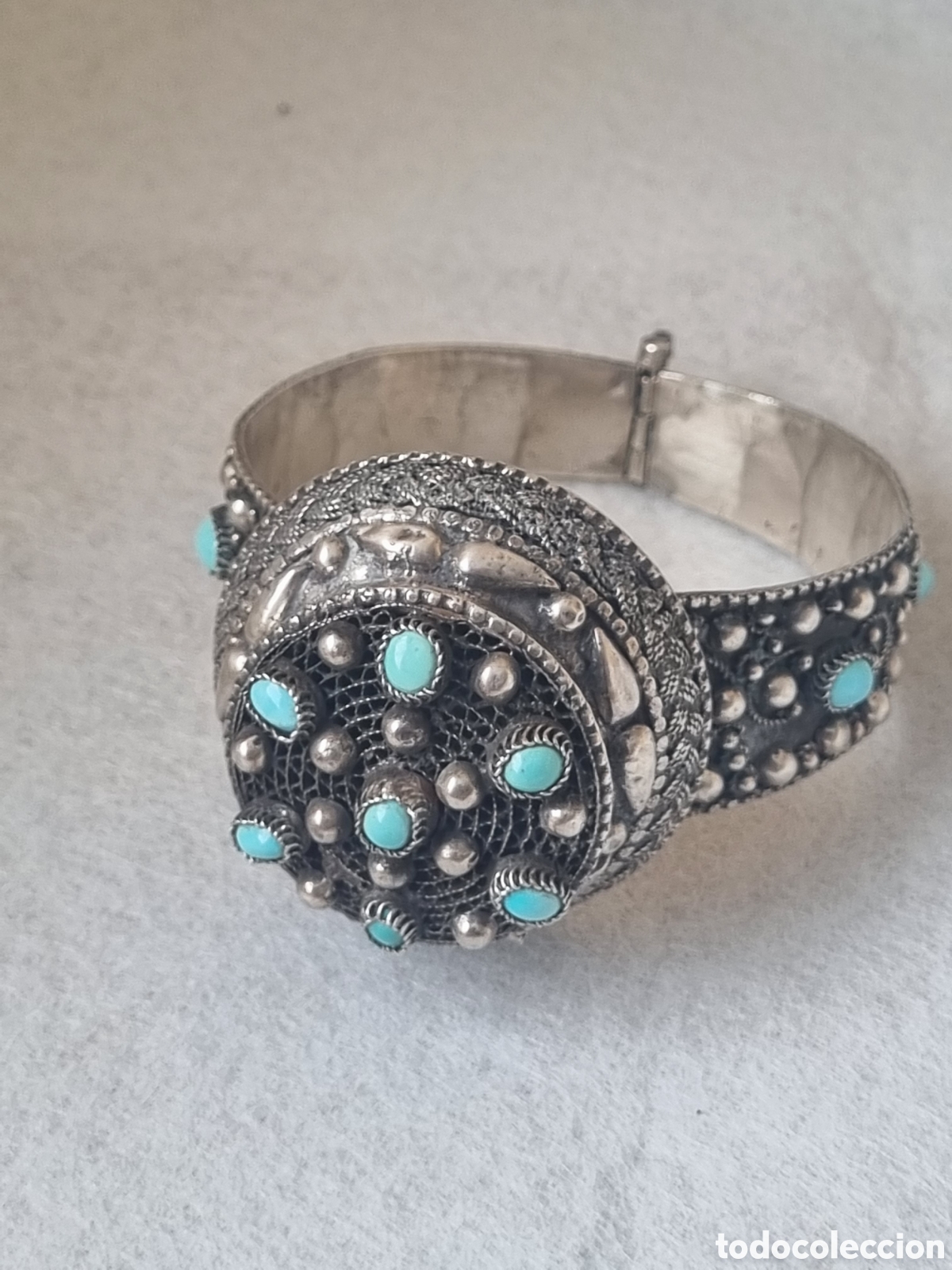 Joyeria: Brazalete con fligrana plata y turquesa - Foto 4