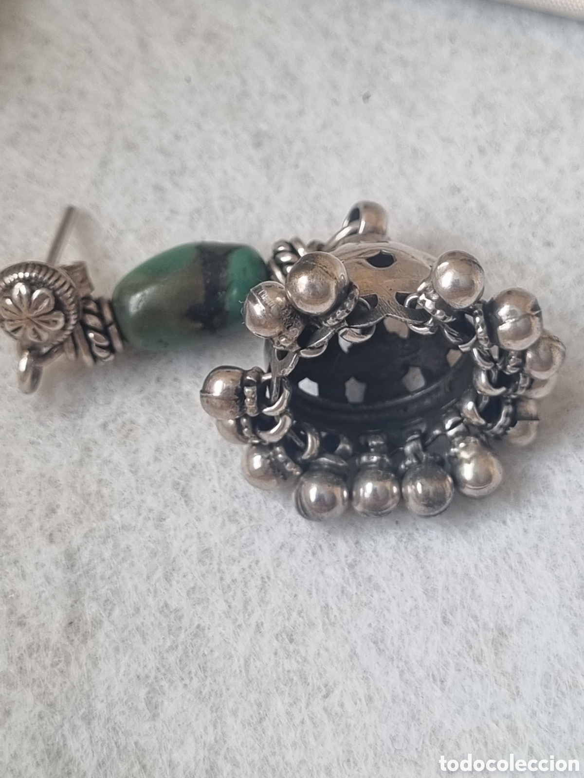 Joyeria: Pendientes tibetano plata turquesa J - Foto 3