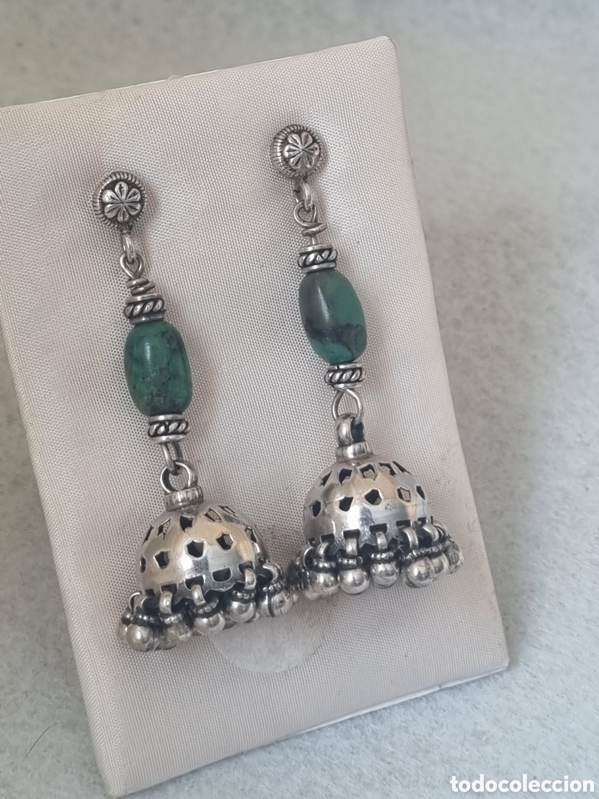 Joyeria: Pendientes tibetano plata turquesa J - Foto 6
