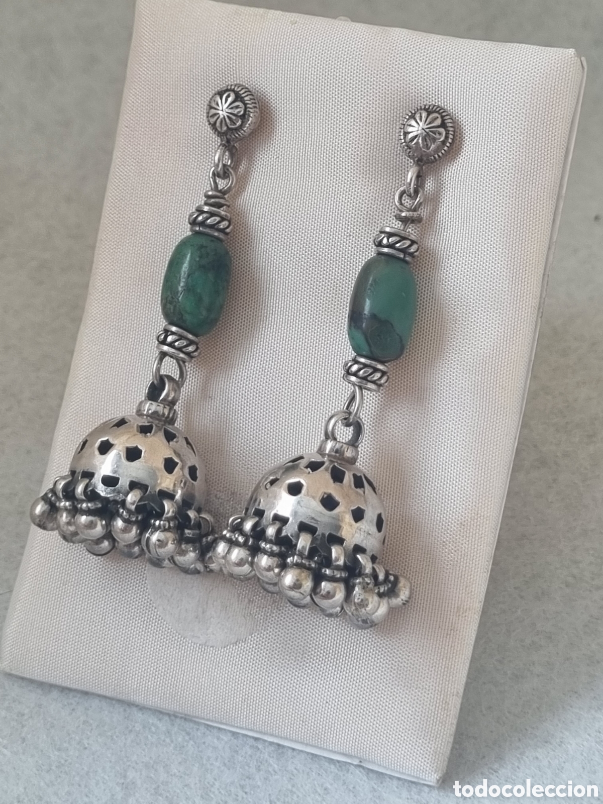 Joyeria: Pendientes tibetano plata turquesa J - Foto 7